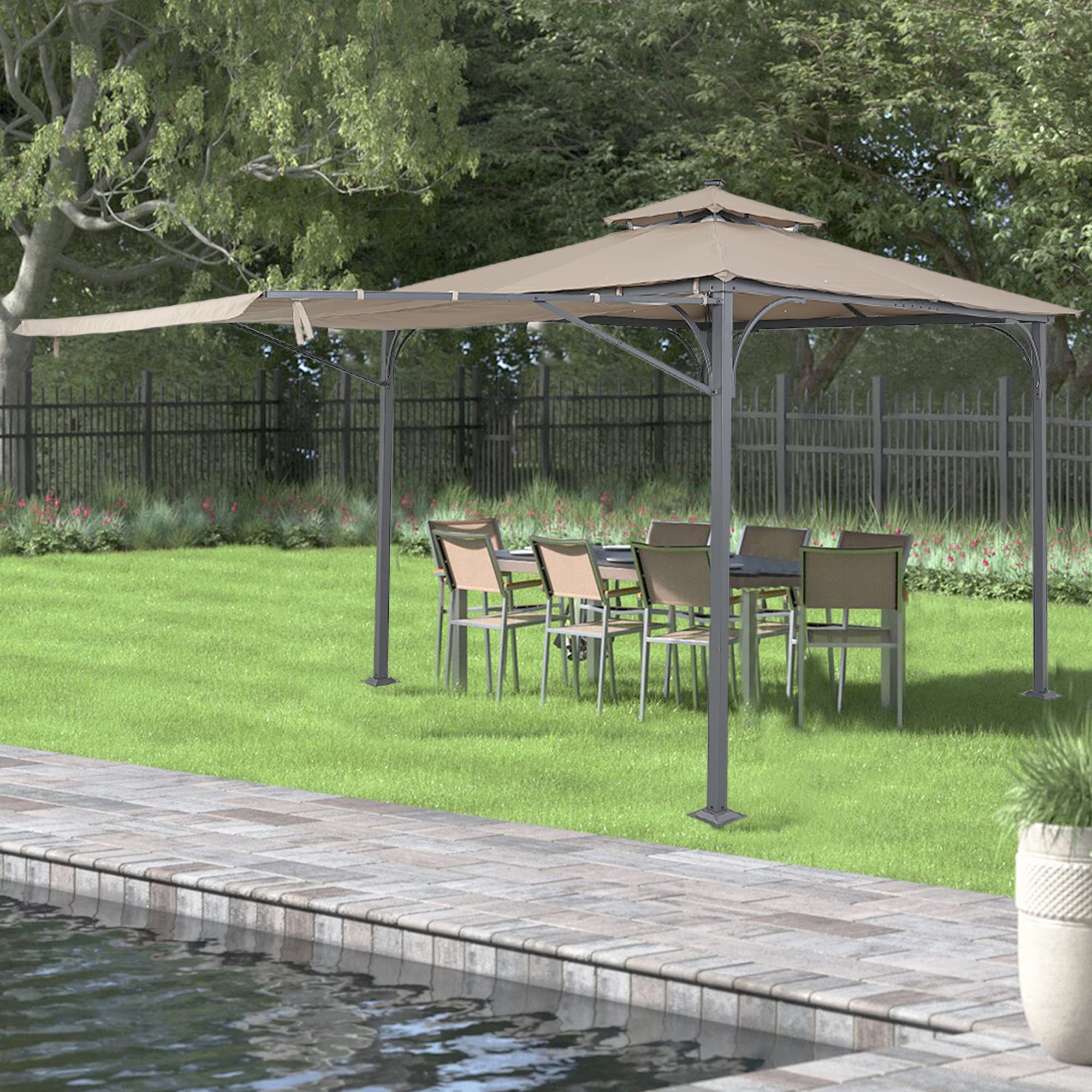 ModernLuxe L-WF280541AAD Wood-Resin-Gazebos - View #2