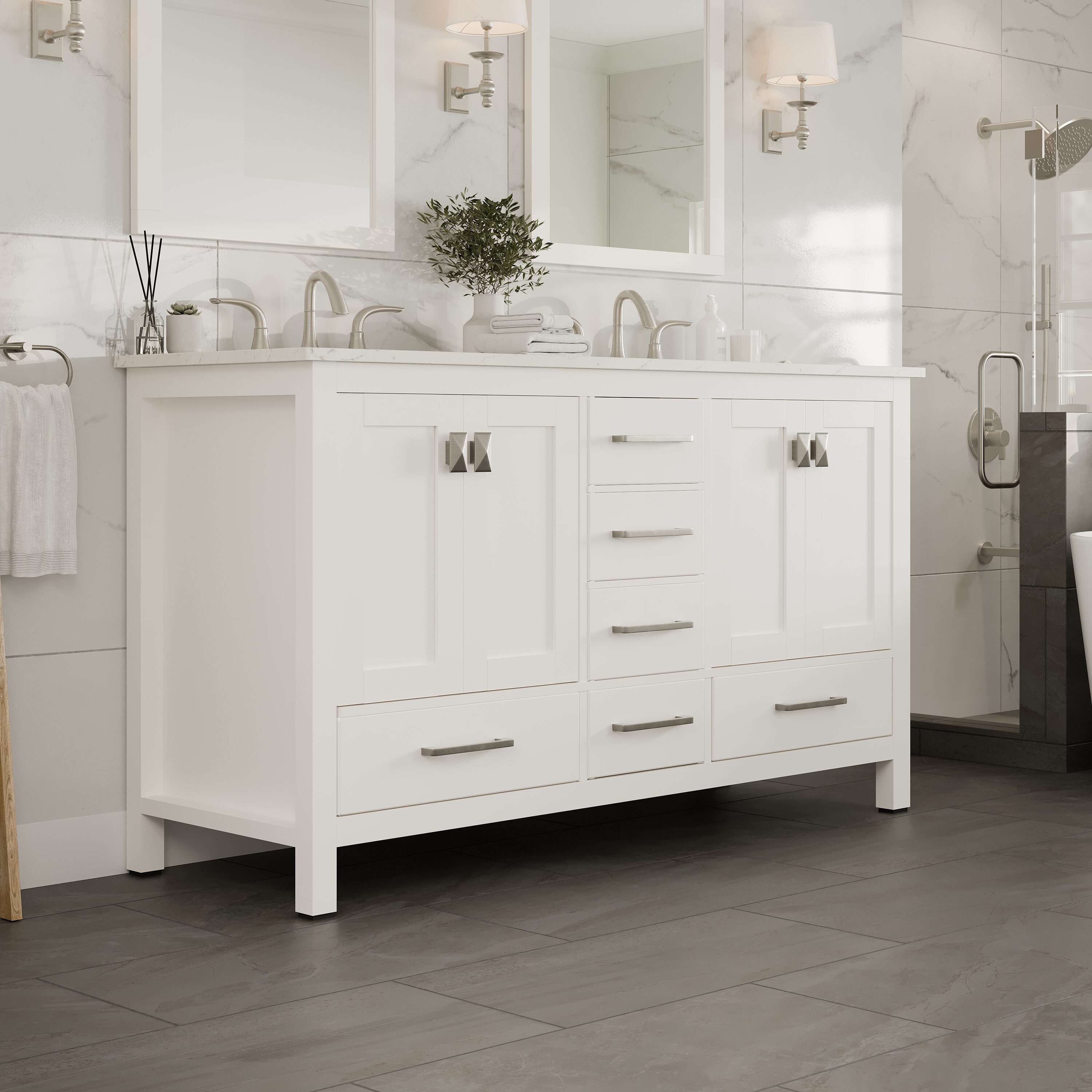 Eviva EVVN412-60WH-Q Bath-Vanity-Combo - View #2