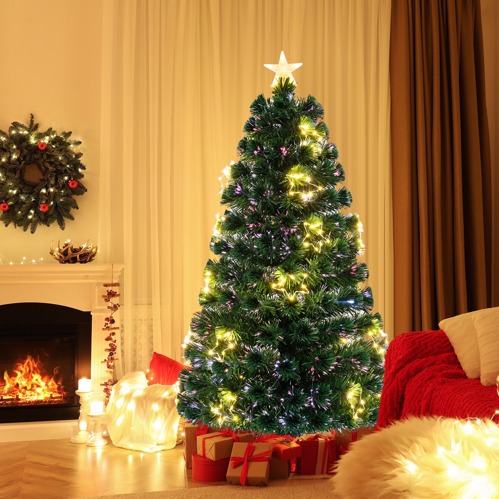 WELLFOR HYG24011US Artificial-Christmas-Trees - View #3