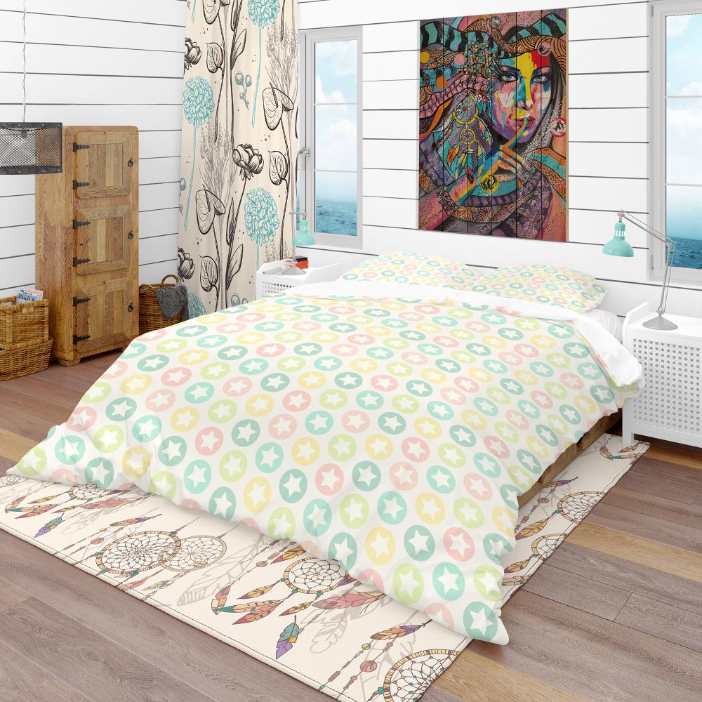 Designart BED18899-T 3-Piece Yellow Twin Duvet Cover Set