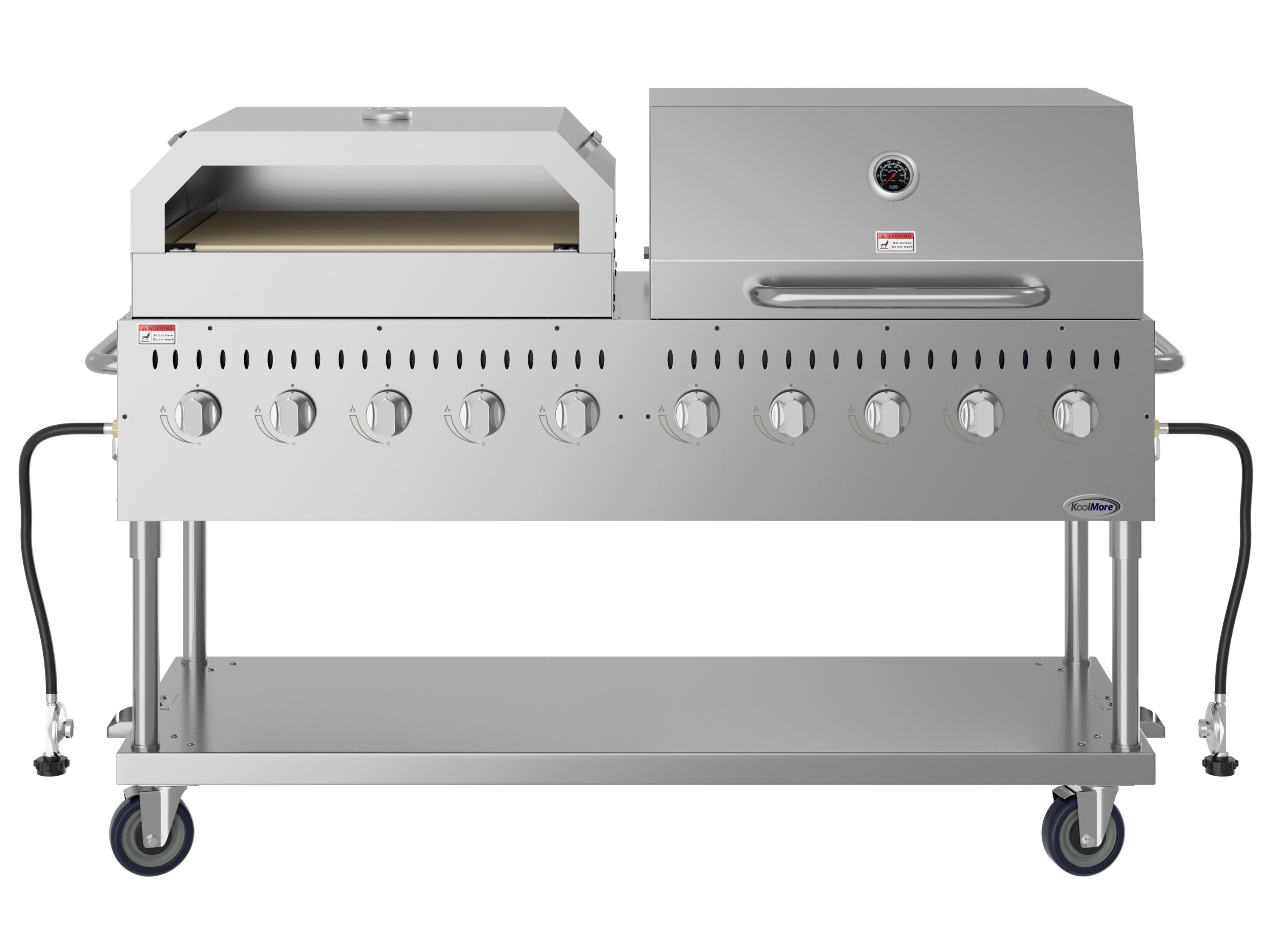KoolMore LOW-CGKIT7-D36P36 Stainless Steel Liquid Propane Gas Grill