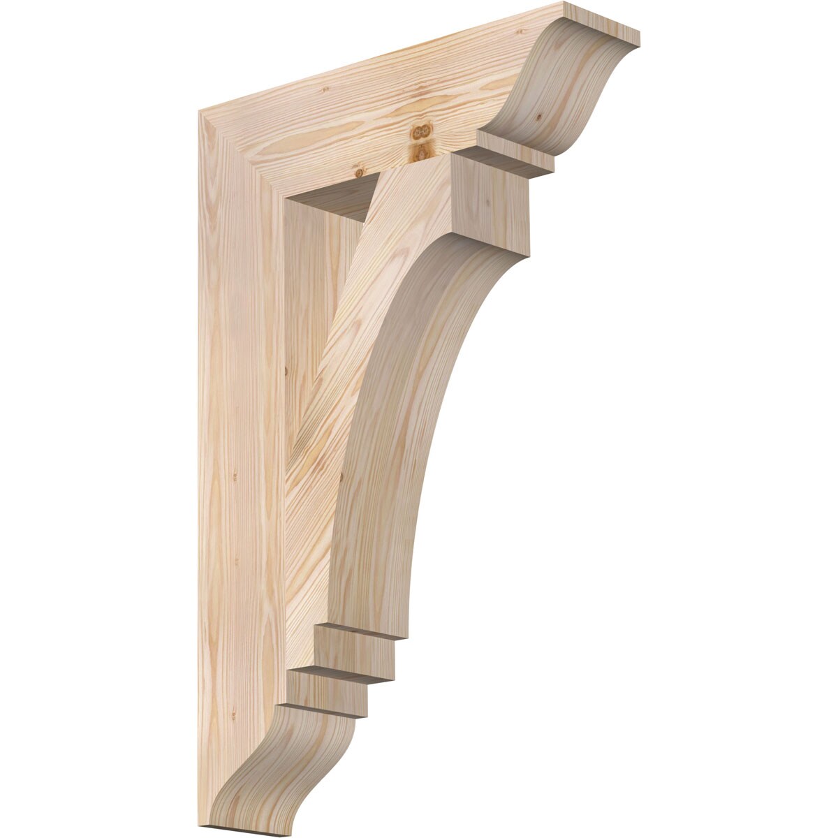 Ekena Millwork BKT06X22X34IMP01SDF Imperial traditional smooth 5-1/2-in x 22-in x 34-in Douglas fir Brown Wood Standard bracket