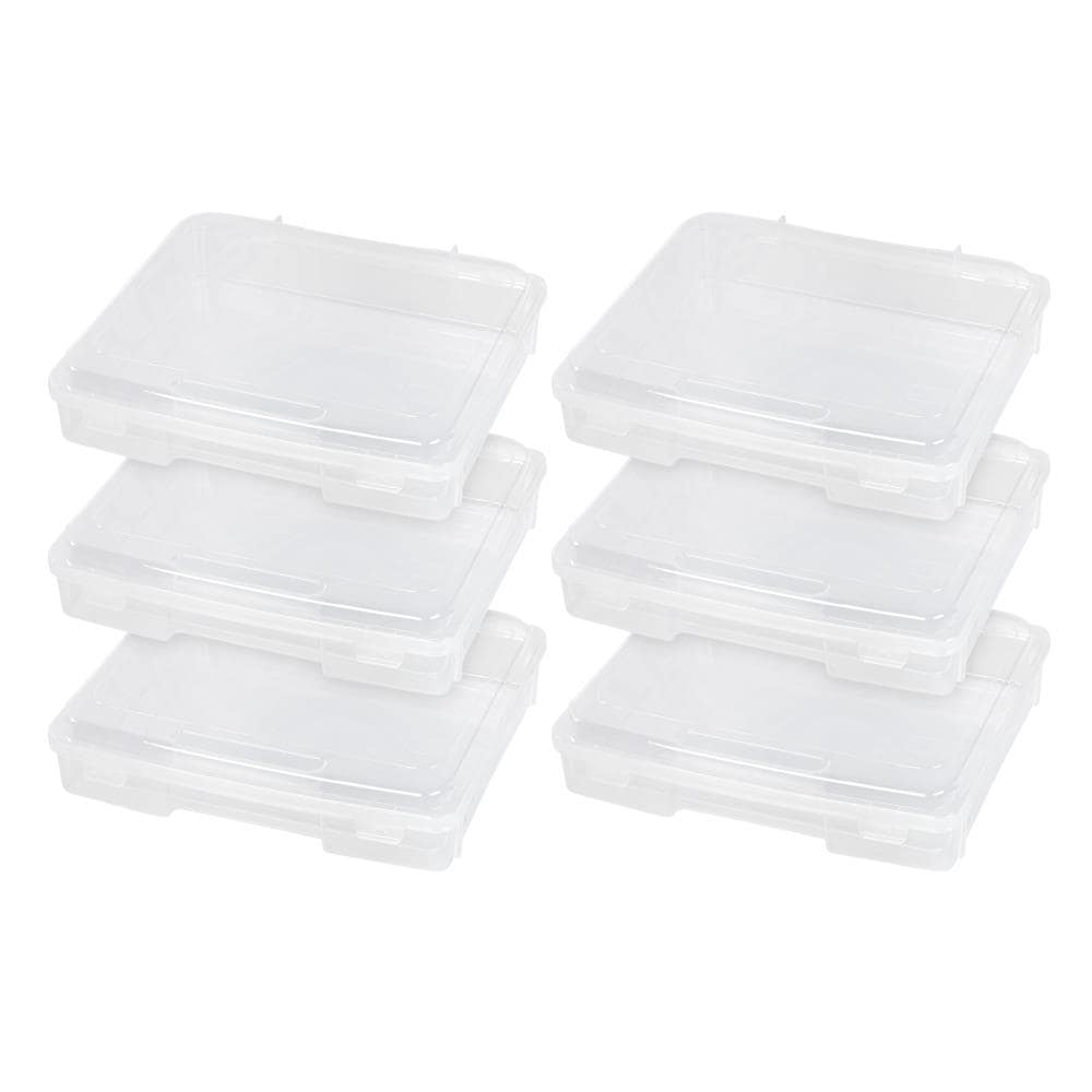 IRIS Portable Scrapbook Case for 12 x 12 Paper, 6 Pack, Clear 