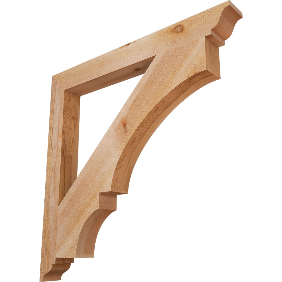 Ekena Millwork BKT04X38X38BOA01RWR Balboa traditional rough sawn 4-in x 38-in x 38-in Western red cedar Brown Wood Standard bracket