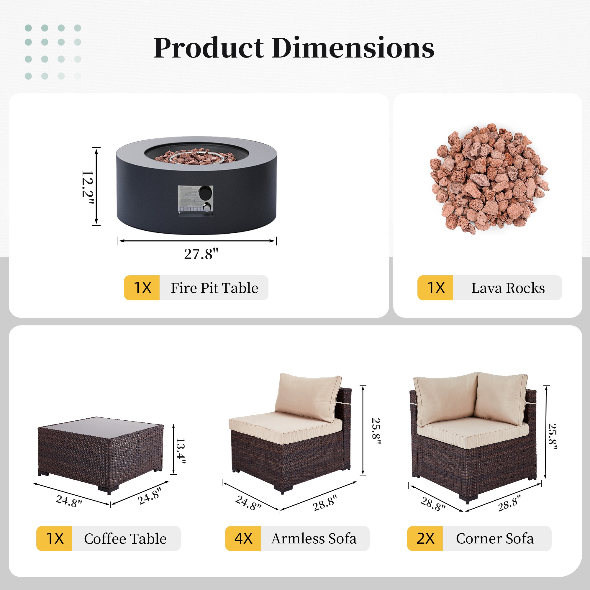 UPHA PL-2CZ-28DK-Z1 Patio-Conversation-Sets - View #9