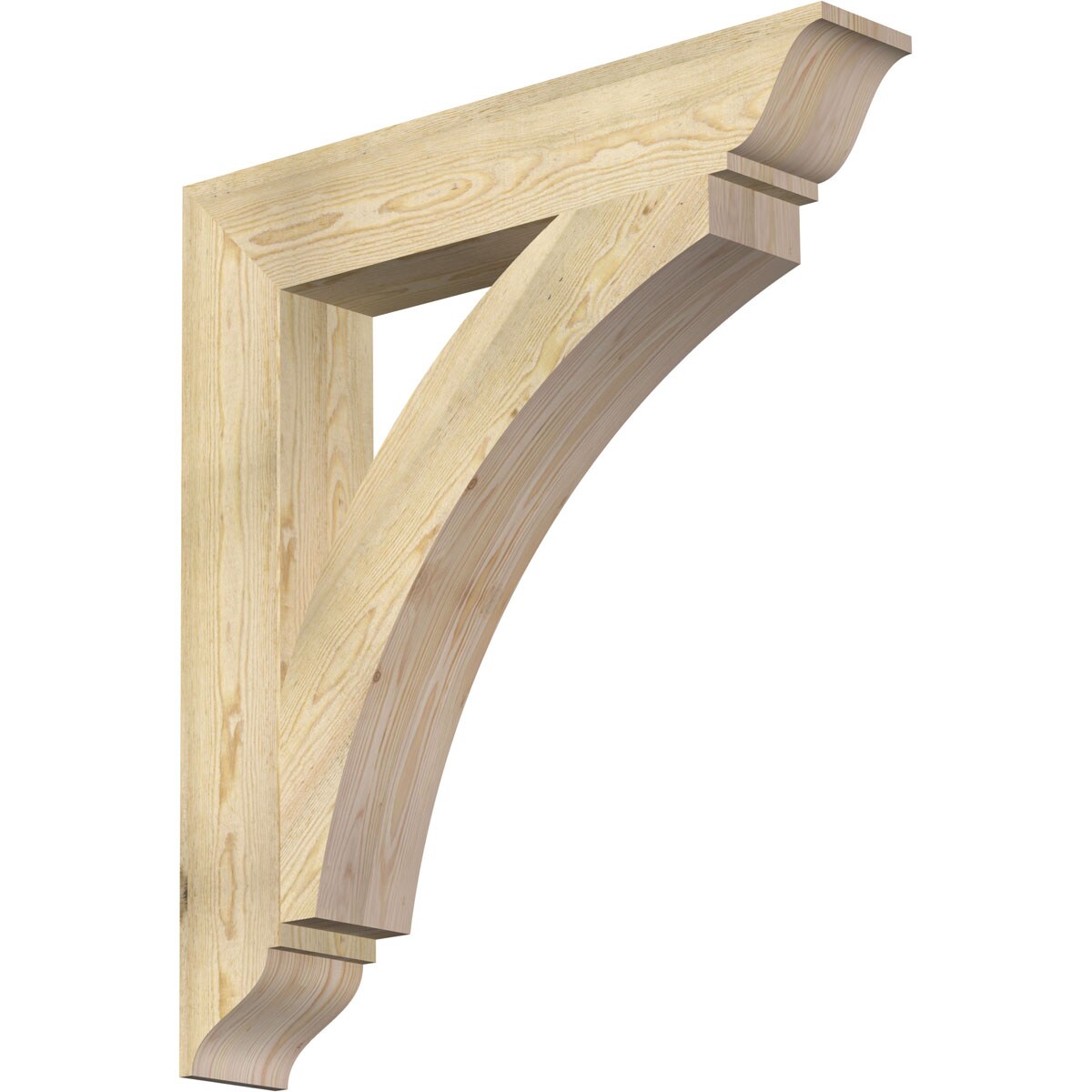 Ekena Millwork BKT06X36X40THR01RDF Thorton traditional rough sawn 6-in x 36-in x 40-in Douglas fir Brown Wood Standard bracket