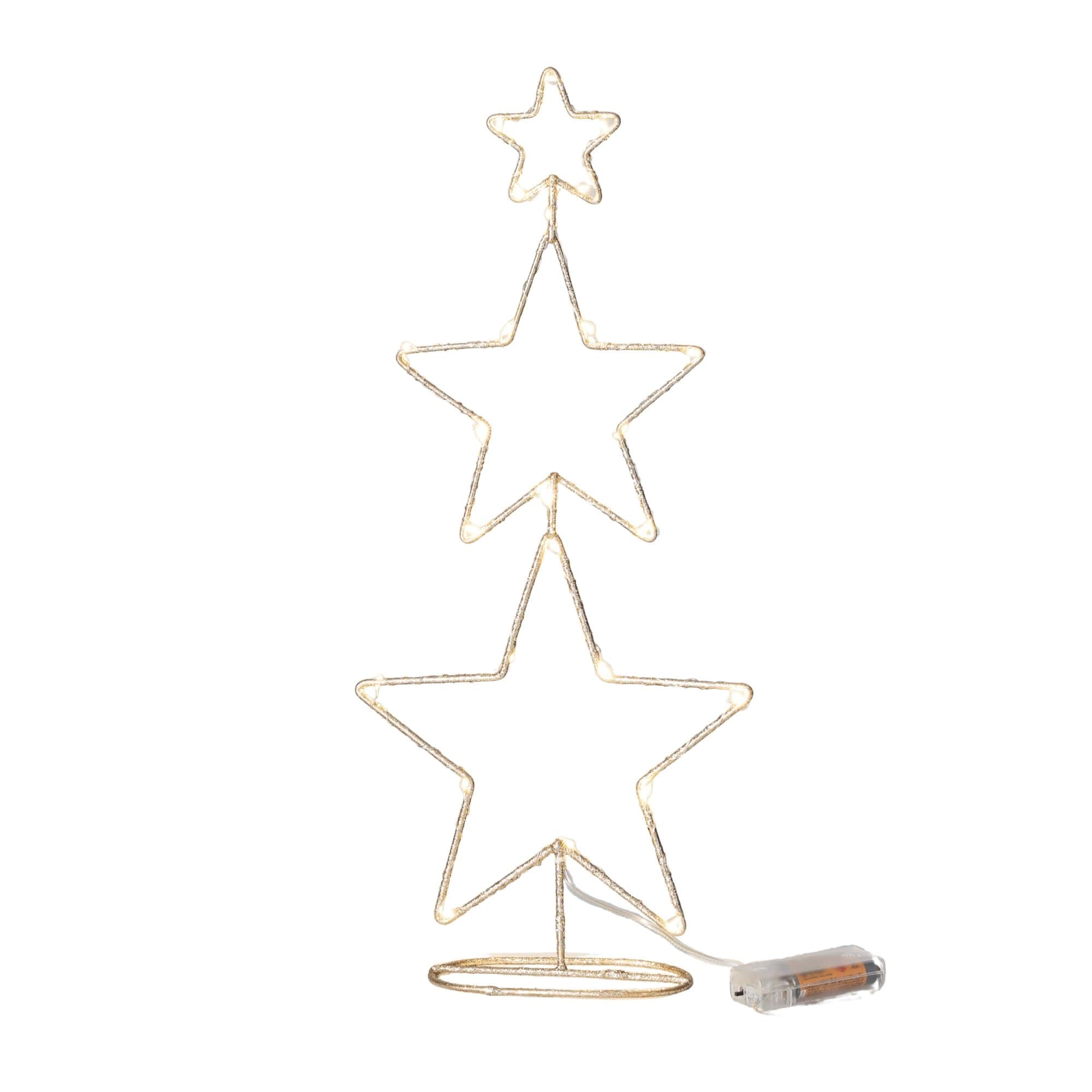 Sullivans MET2400 18.75-Inches Freestanding Star Free standing decoration with White LED Lights
