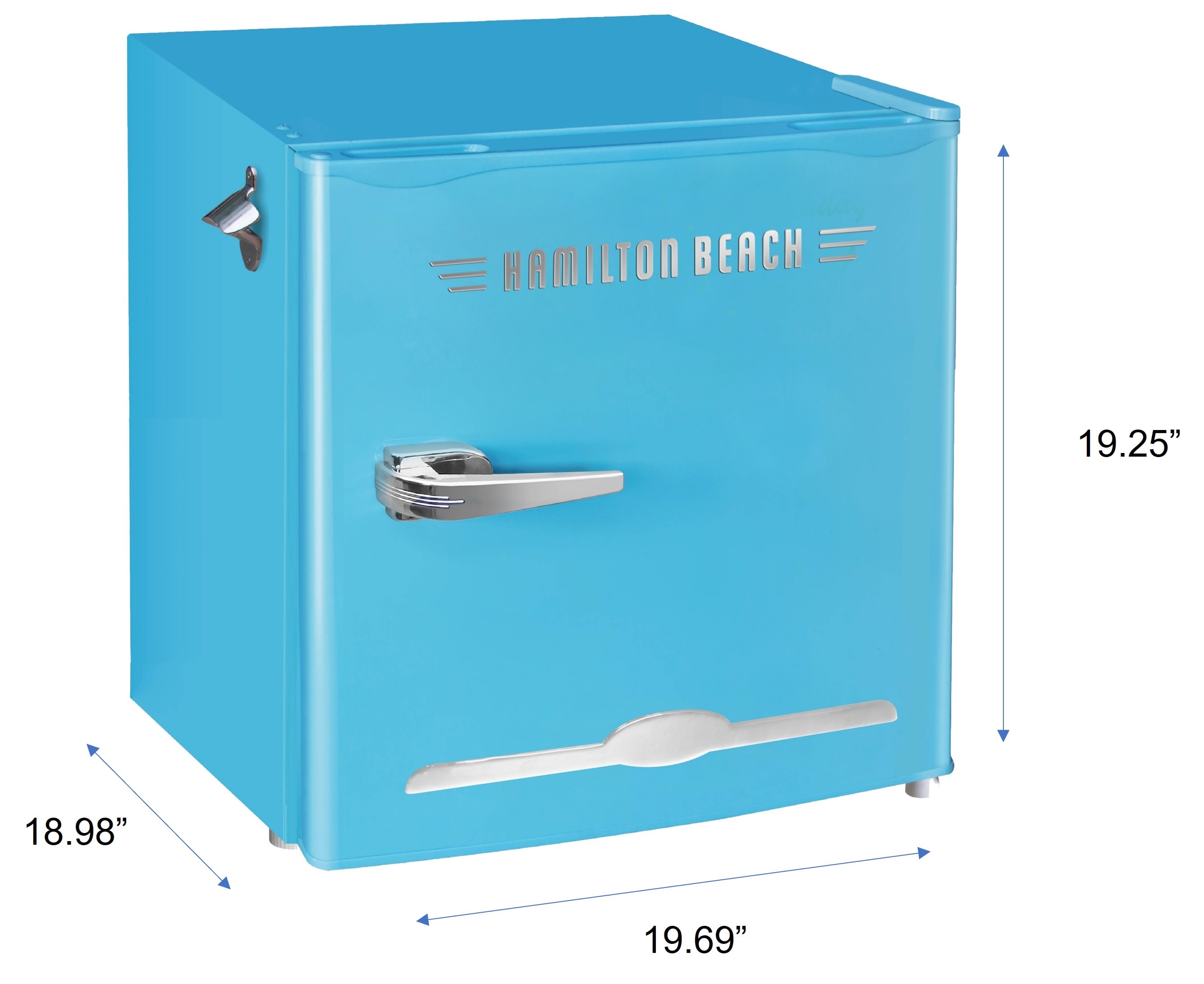 Hamilton Beach 1.6-cu ft Standard-depth Mini Fridge Freezer Compartment  (Cream) in the Mini Fridges department at