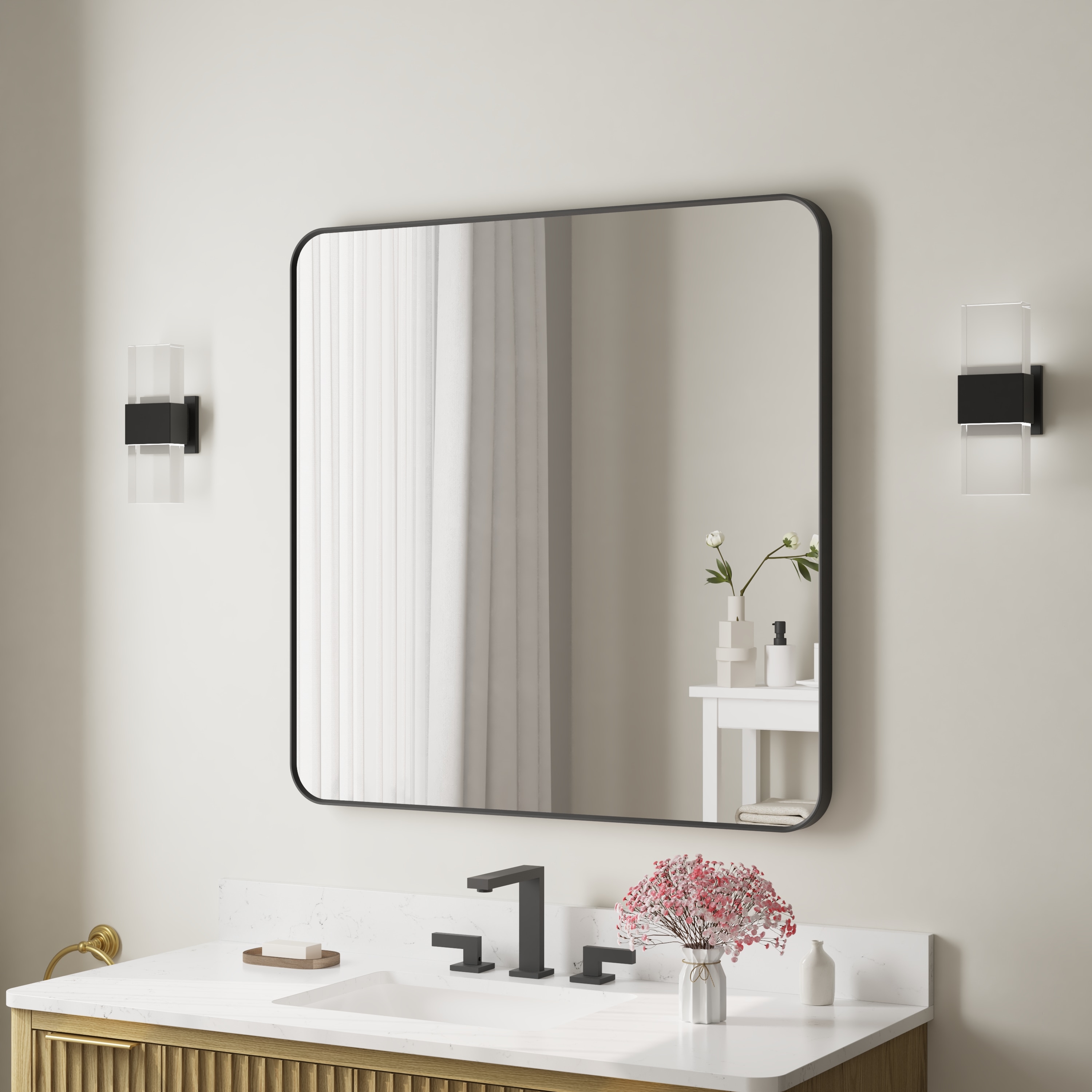 WELLFOR F1MR3636MB Framed-Bath-Mirrors - View #14