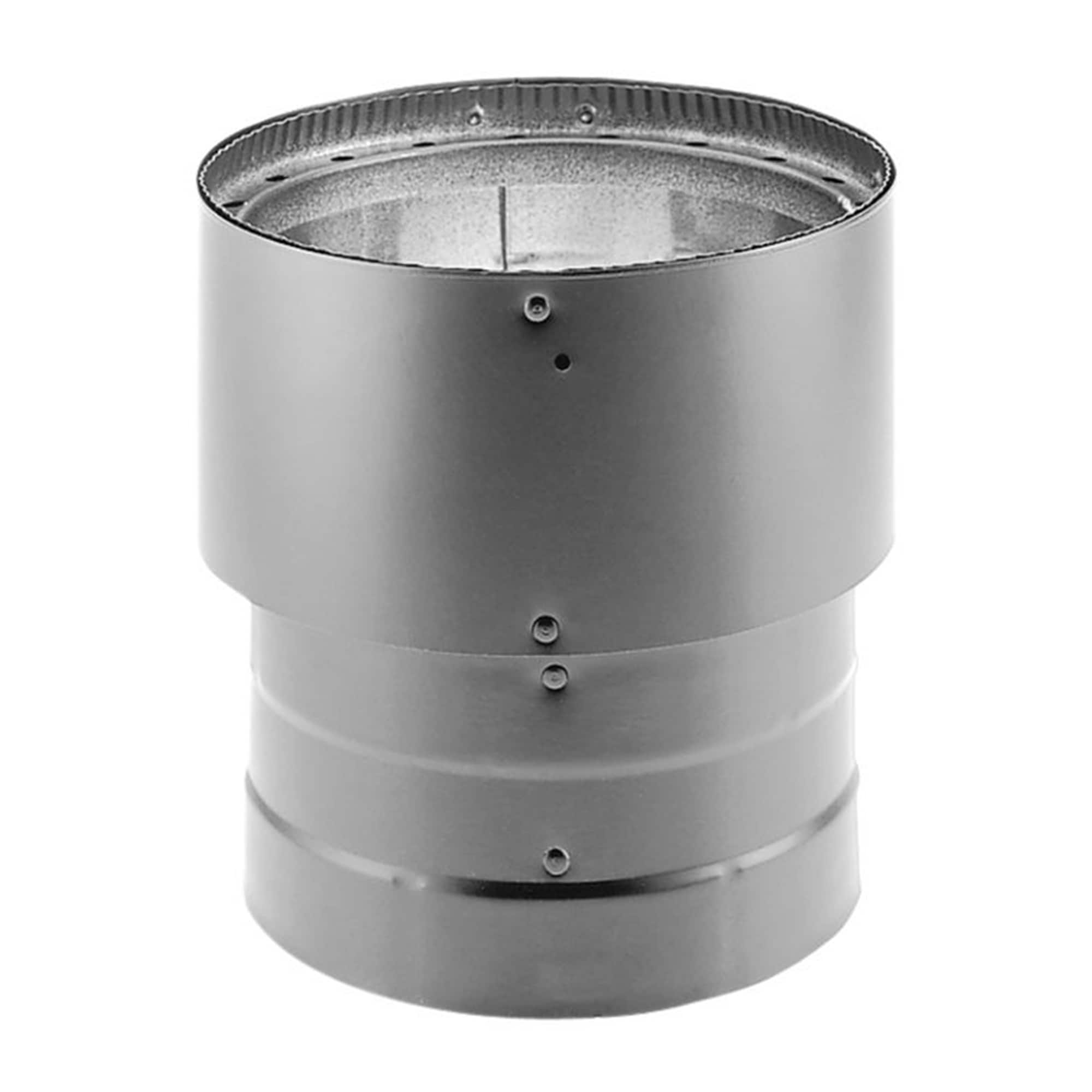 DuraVent 254838 DVL Double-Wall Stove Pipe Increaser  8 to 6 Inches Diameter  Black