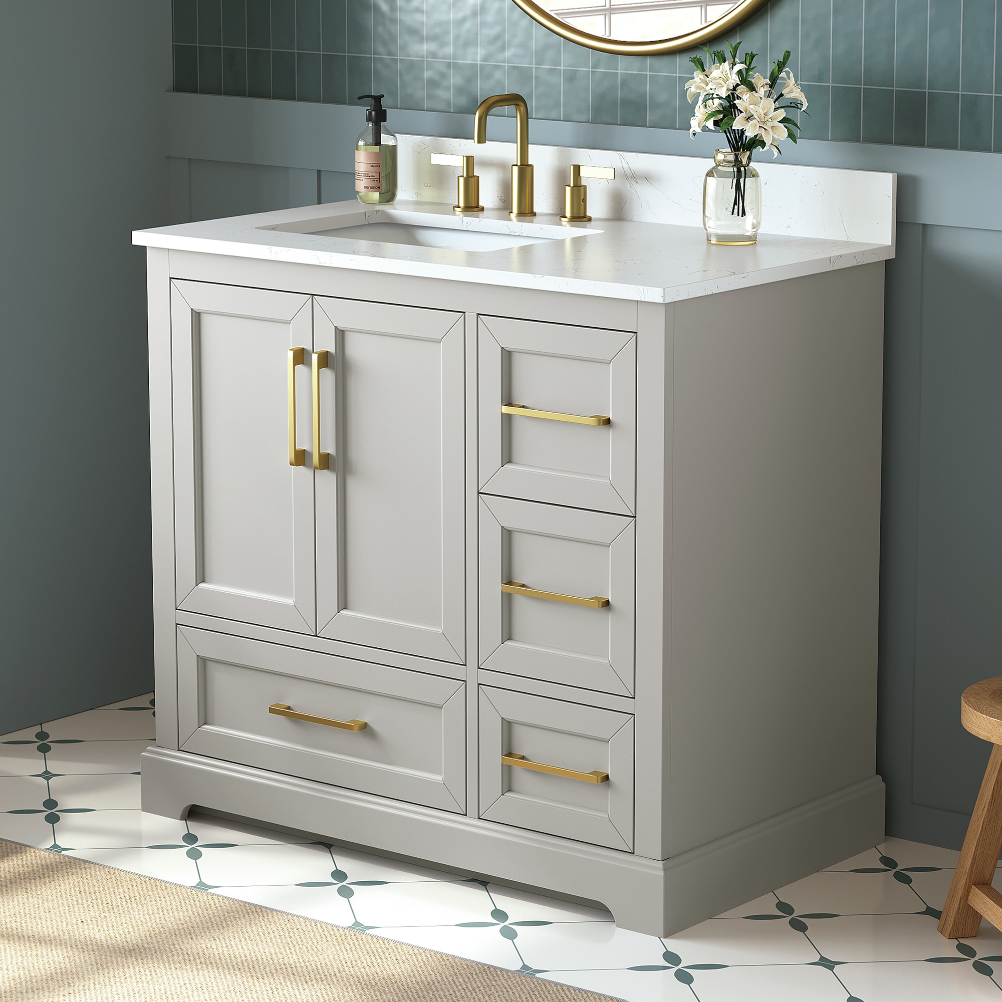 DELUXE LIVING V24028-36FG Bath-Vanity-Combo - View #11