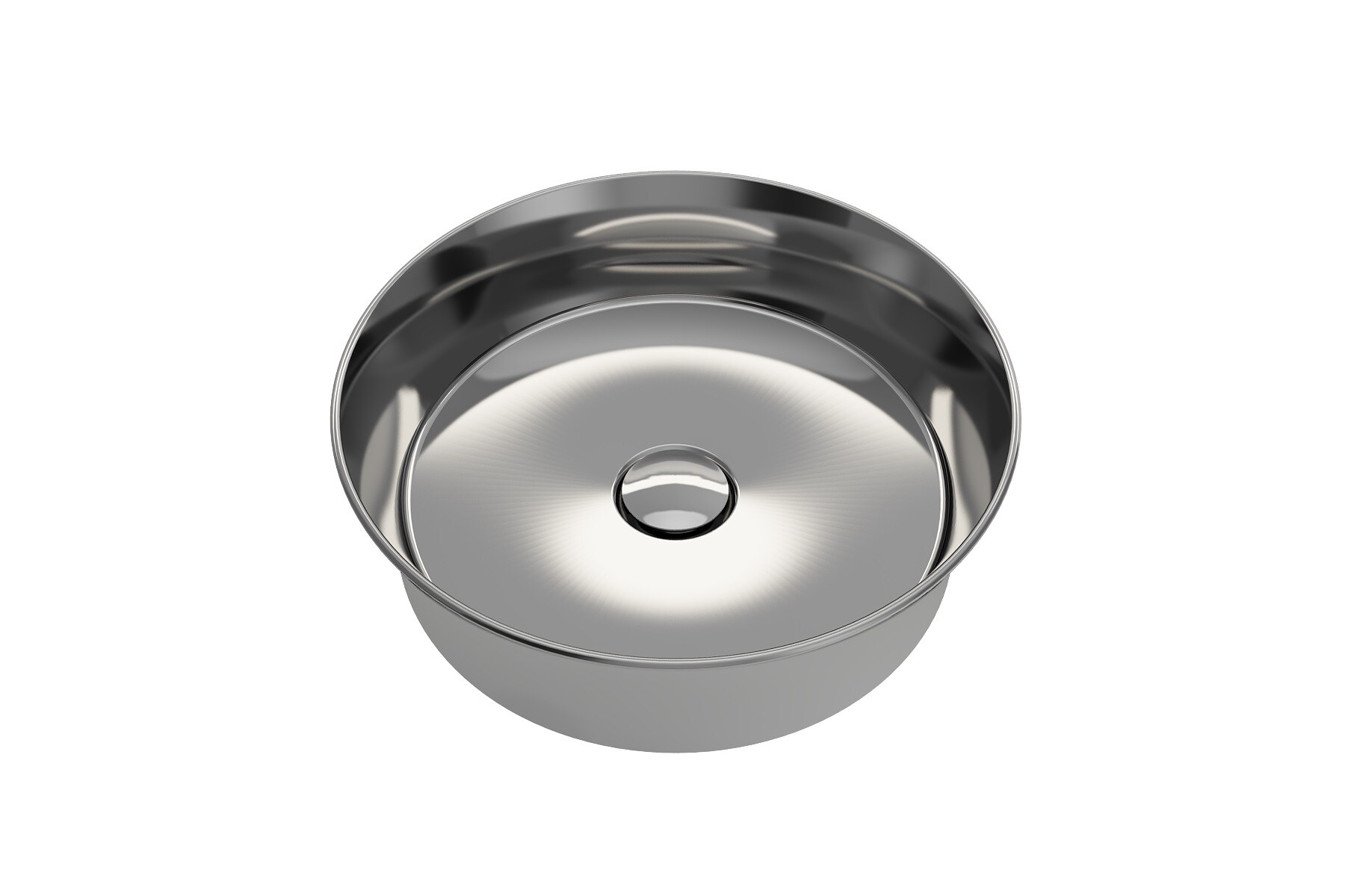 BOCCHI 1478-401-0125 Fire clay Vessel Round Modern Platinum Bathroom Sink ( 15-Inches x 15-Inches )