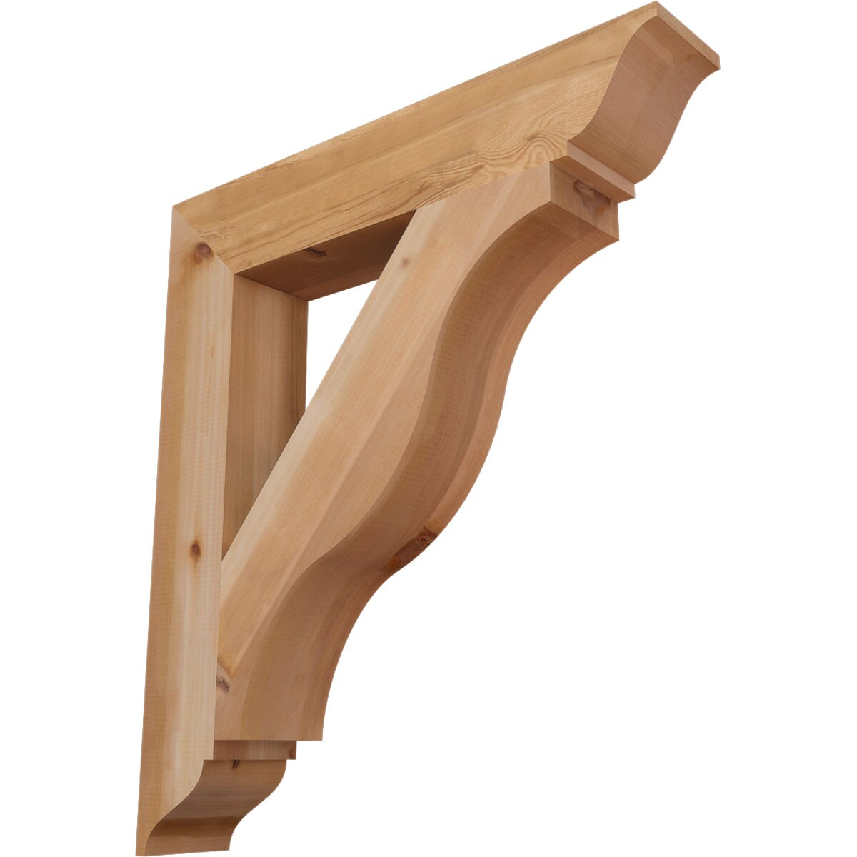 Ekena Millwork BKT06X34X38FST01SWR Funston traditional smooth 5-1/2-in x 34-in x 38-in Western red cedar Brown Wood Standard bracket