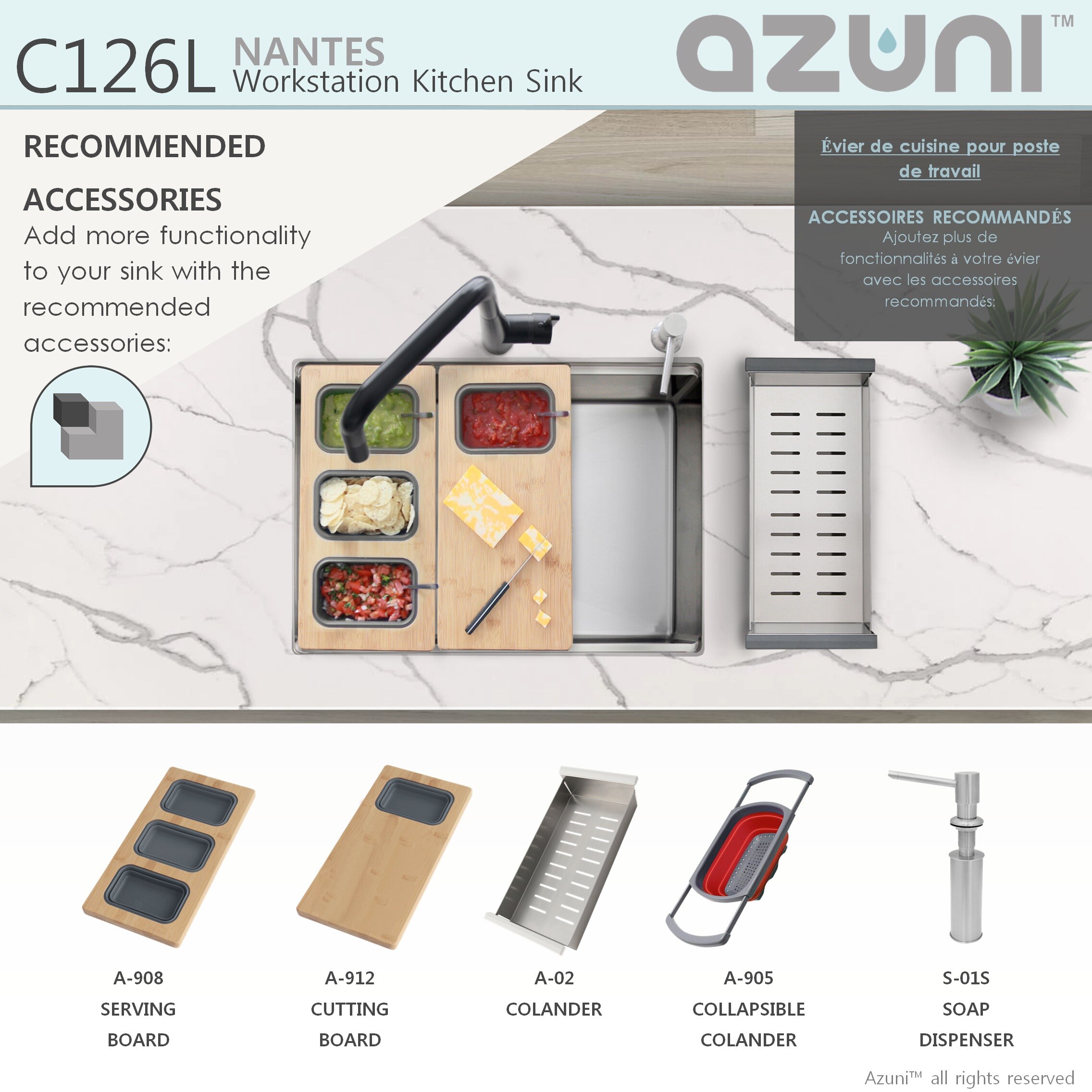 Azuni C126L1 Kitchen-Sinks - View #12