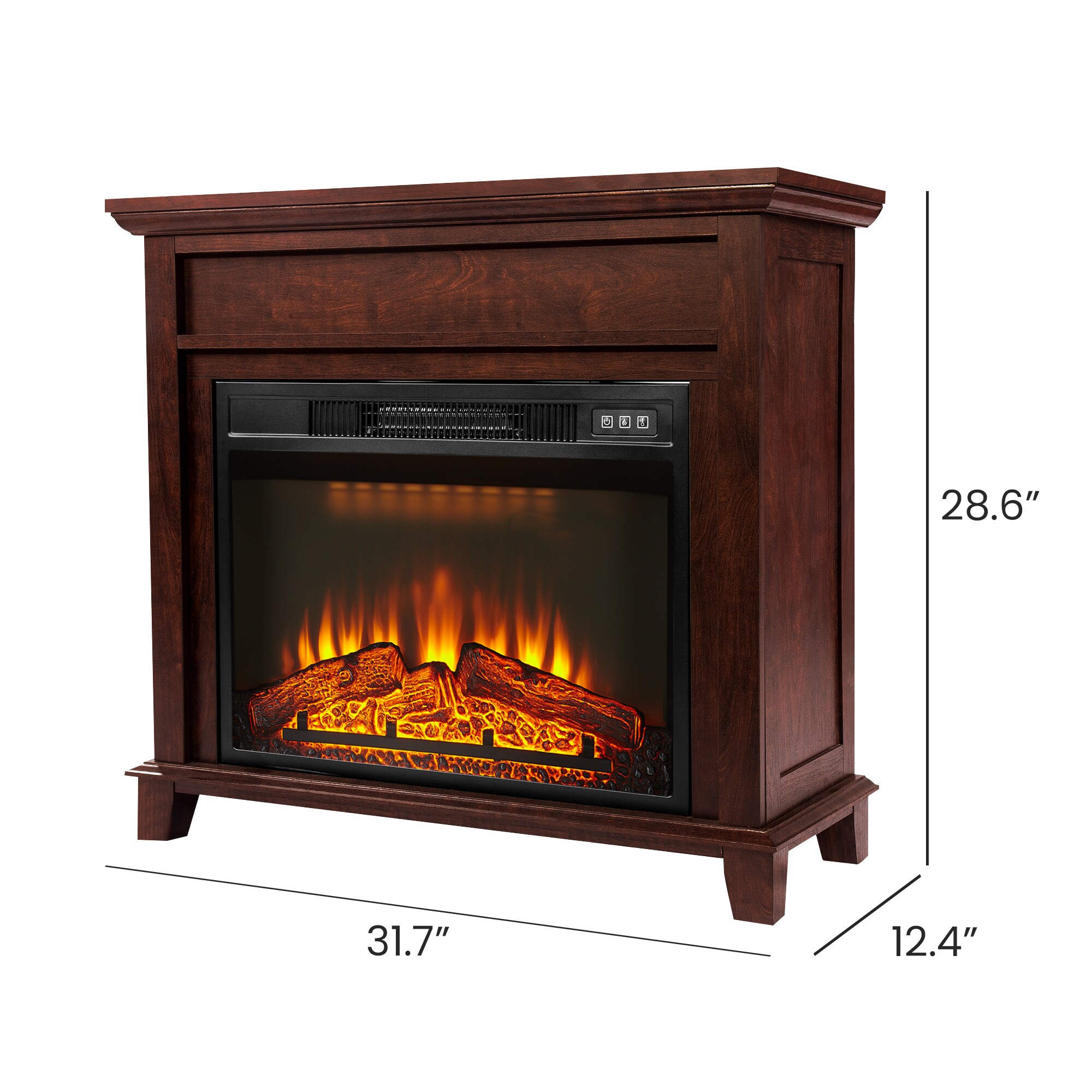 Utopia 4niture HASX-23D-WALNUT Electric-Fireplaces - View #5