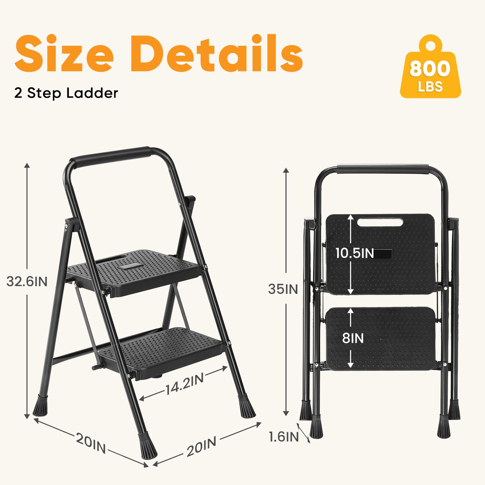 SenQWFa LDC0825C407 Step-Ladders - View #2