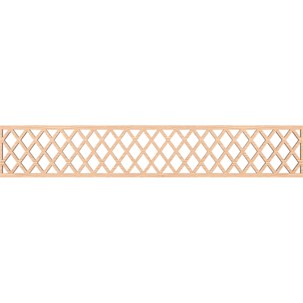 Ekena Millwork MLDA08X46MNCRO Manchester Fretwork Flat Trim 8-in x 3.89-ft Red Oak Brown Unfinished 2157146 Pierced Wall Panel Moulding