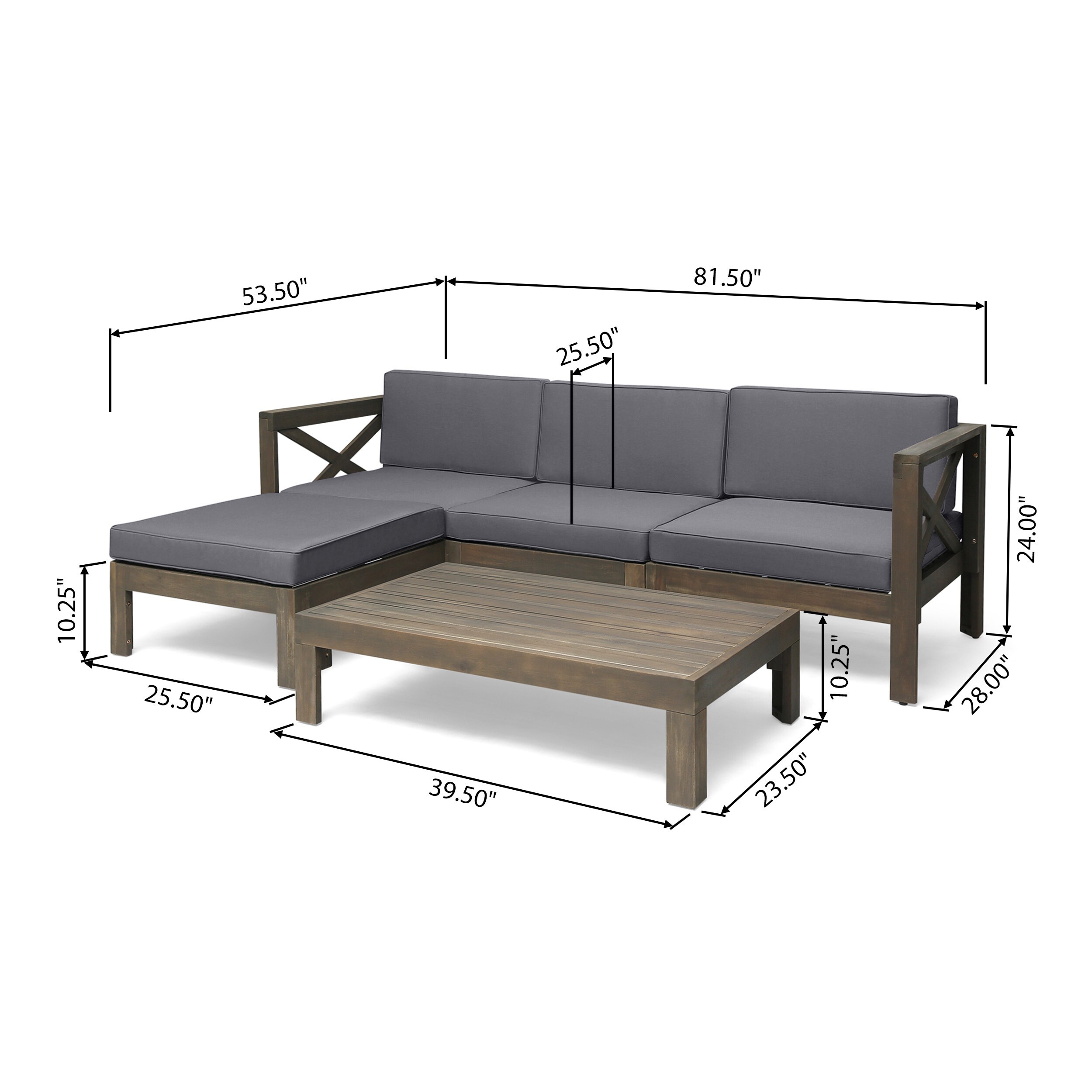 Forclover CNH-WPCS5DGY Patio-Conversation-Sets - View #5