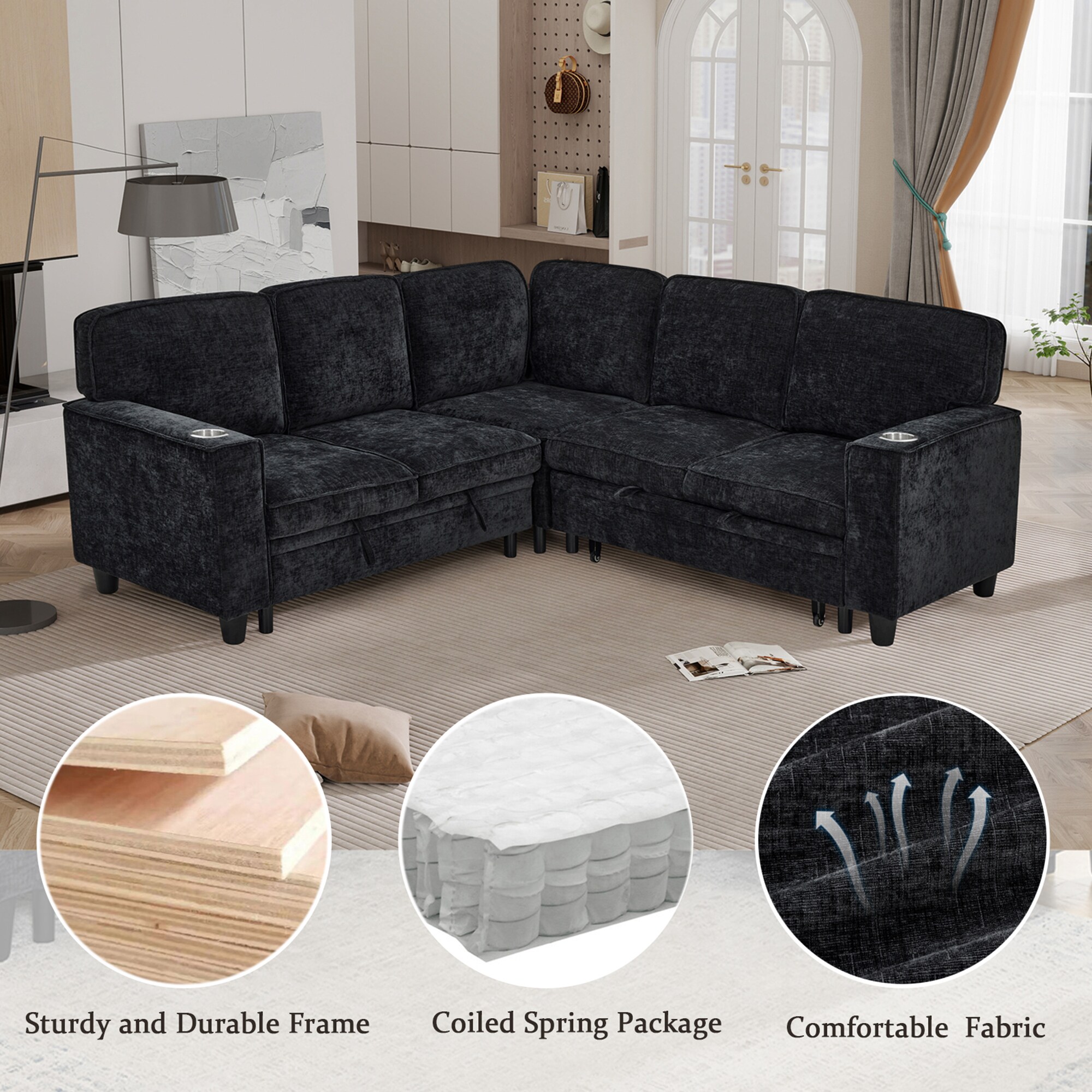SINOFURN SYA370159WT Sofas-Loveseats - View #7