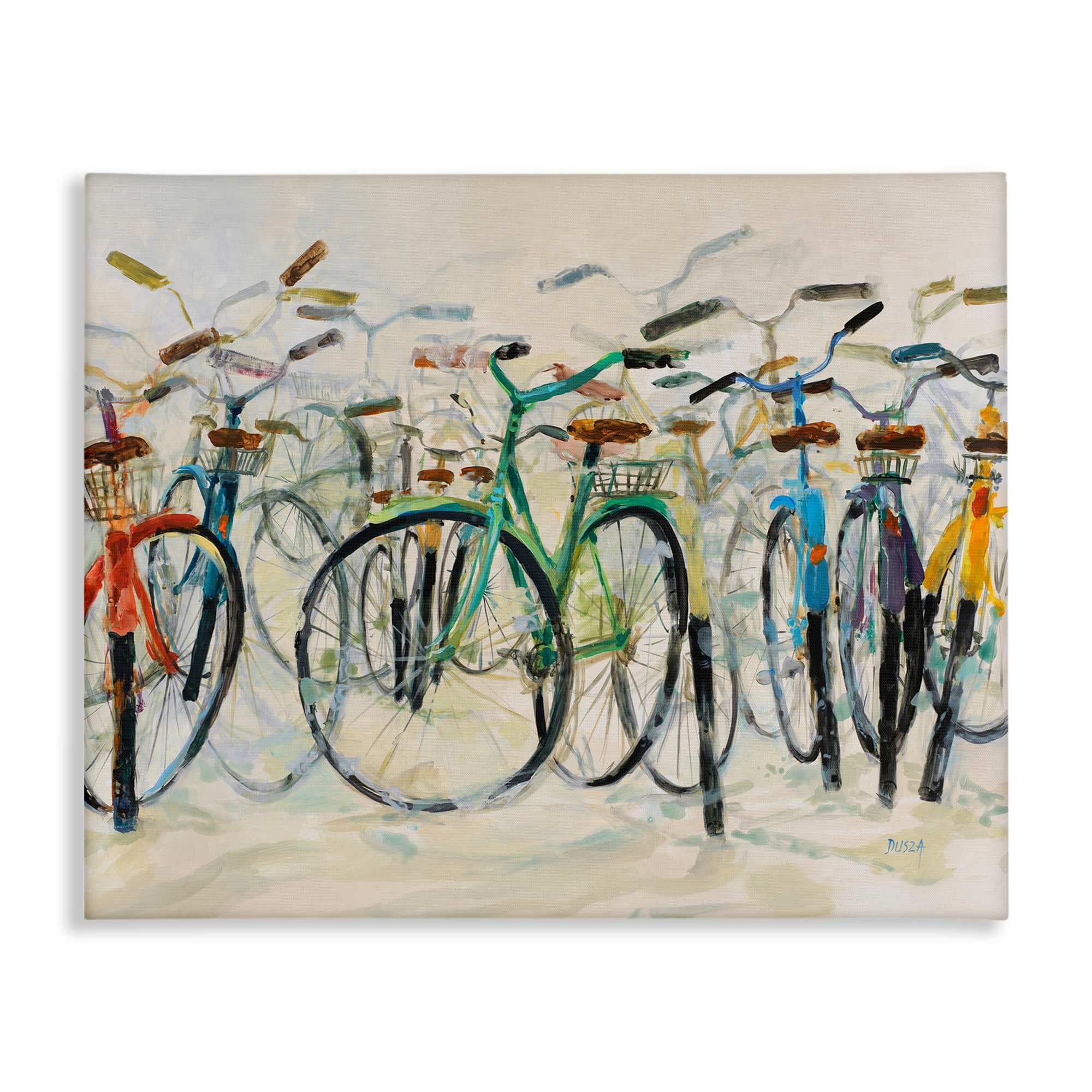 Stupell Industries BS-802-CN-24X30 Group of Bicycles Canvas Wall Art By Dusza 30 x 24