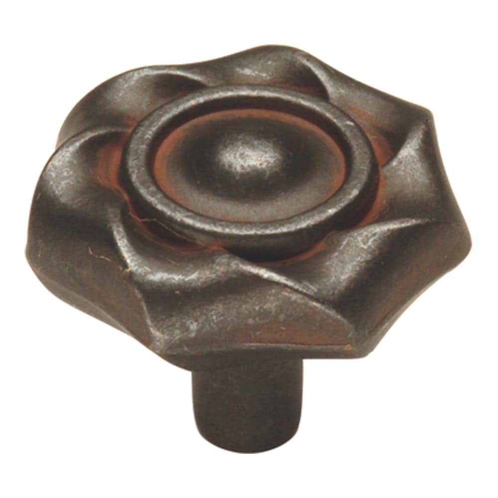 Hickory Hardware PA1312-RI Charleston Blacksmith Rustic Iron Mushroom Transitional Cabinet Knob