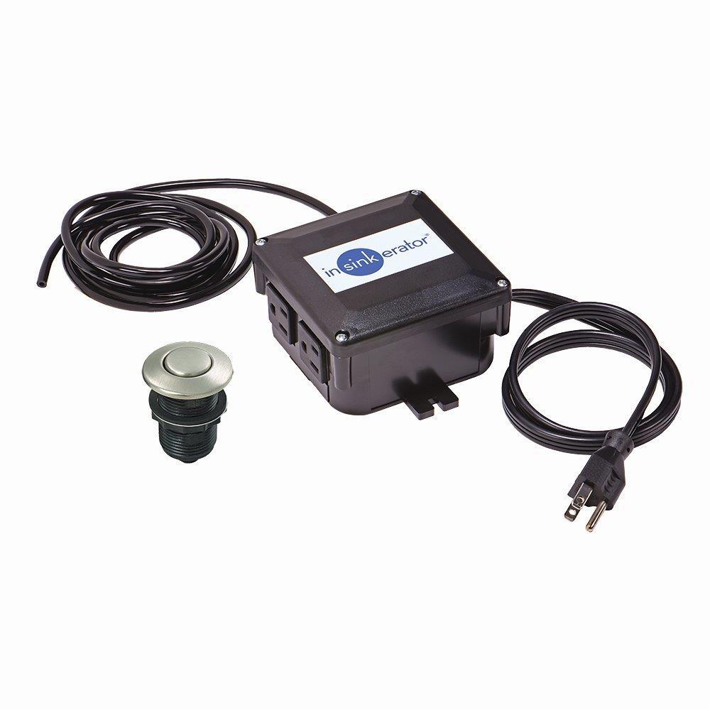 InSinkErator 721000 1.5-in Satin Nickel Metal Garbage Disposal switch