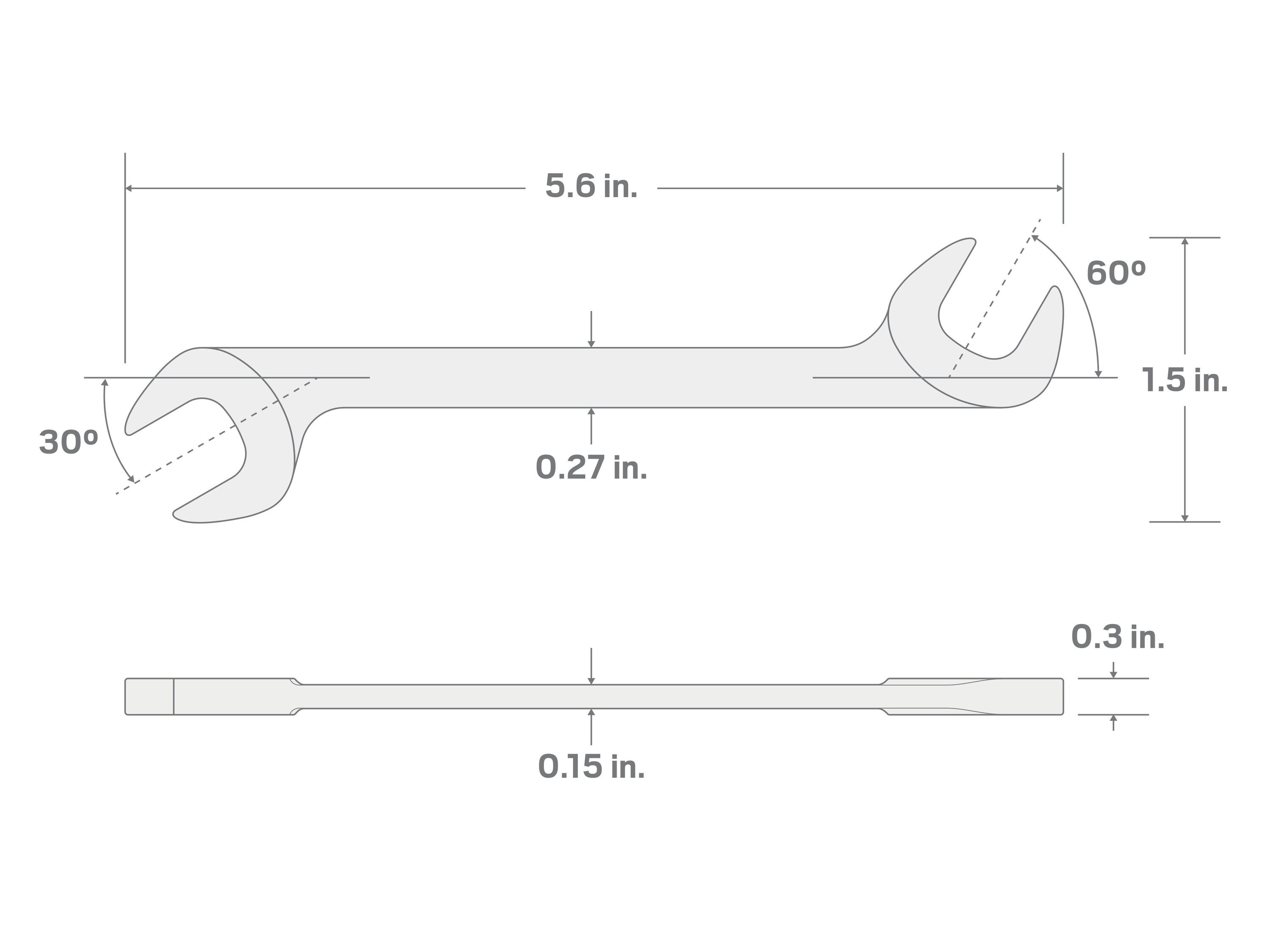 TEKTON 7/16-in (SAE) Angle Open End Wrench In The Combination Wrenches ...