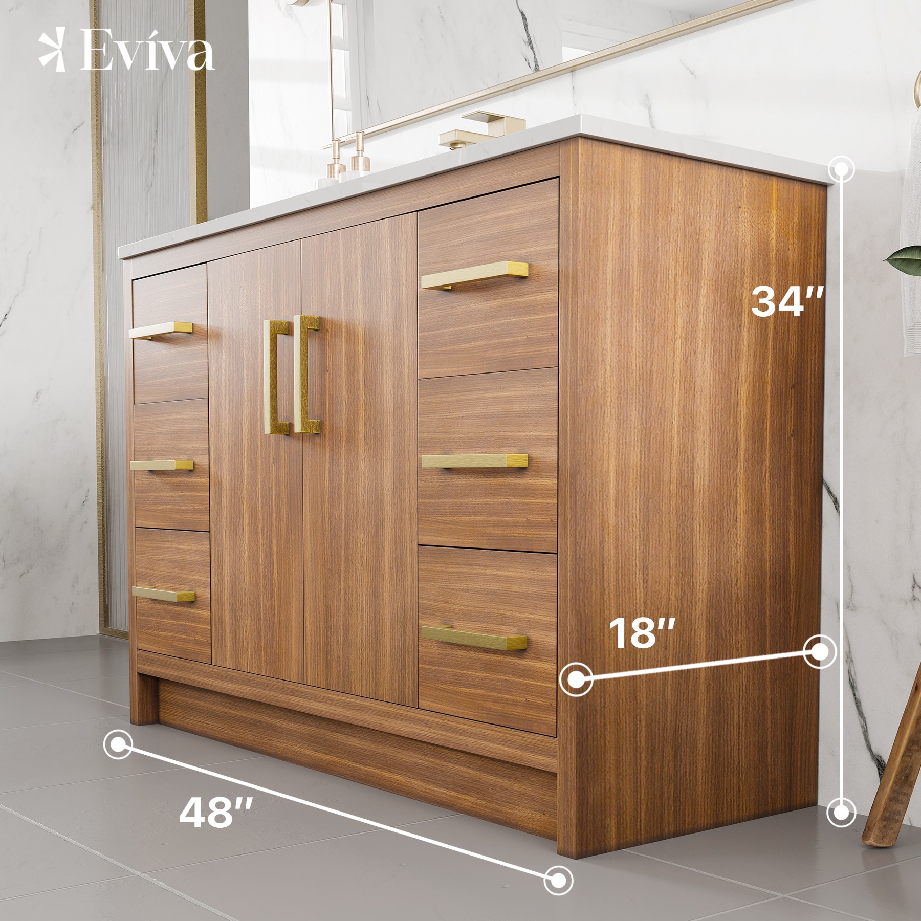 Eviva EVVN812-48X18WN Bath-Vanity-Combo - View #2