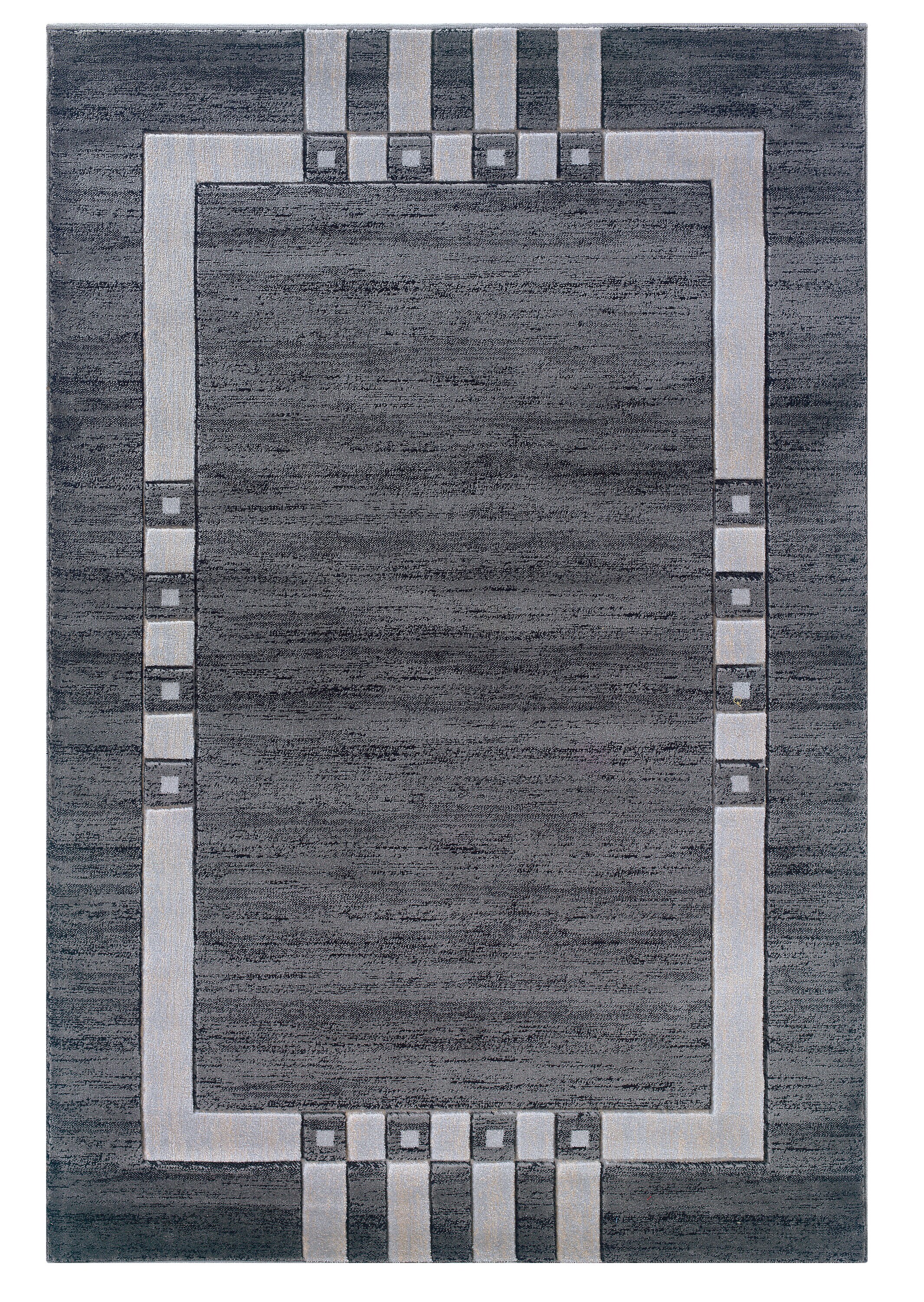 Linon RUG-MN0181 Milan 8 X 10 (ft) Black Indoor Geometric Area Rug