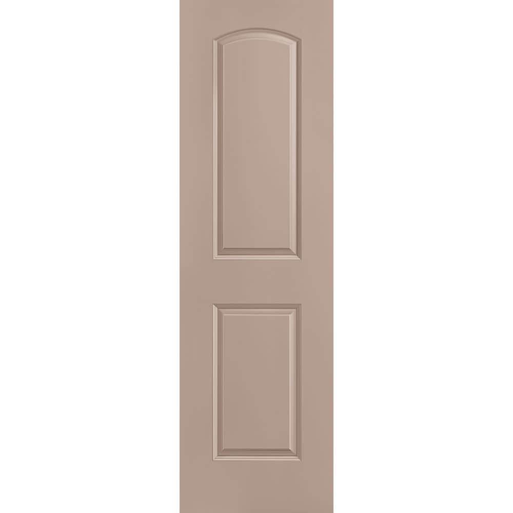Masonite 1317710 Roman 24-in x 80-in Sandpiper 2-panel round top Smooth Solid core Prefinished Molded composite Slab Door