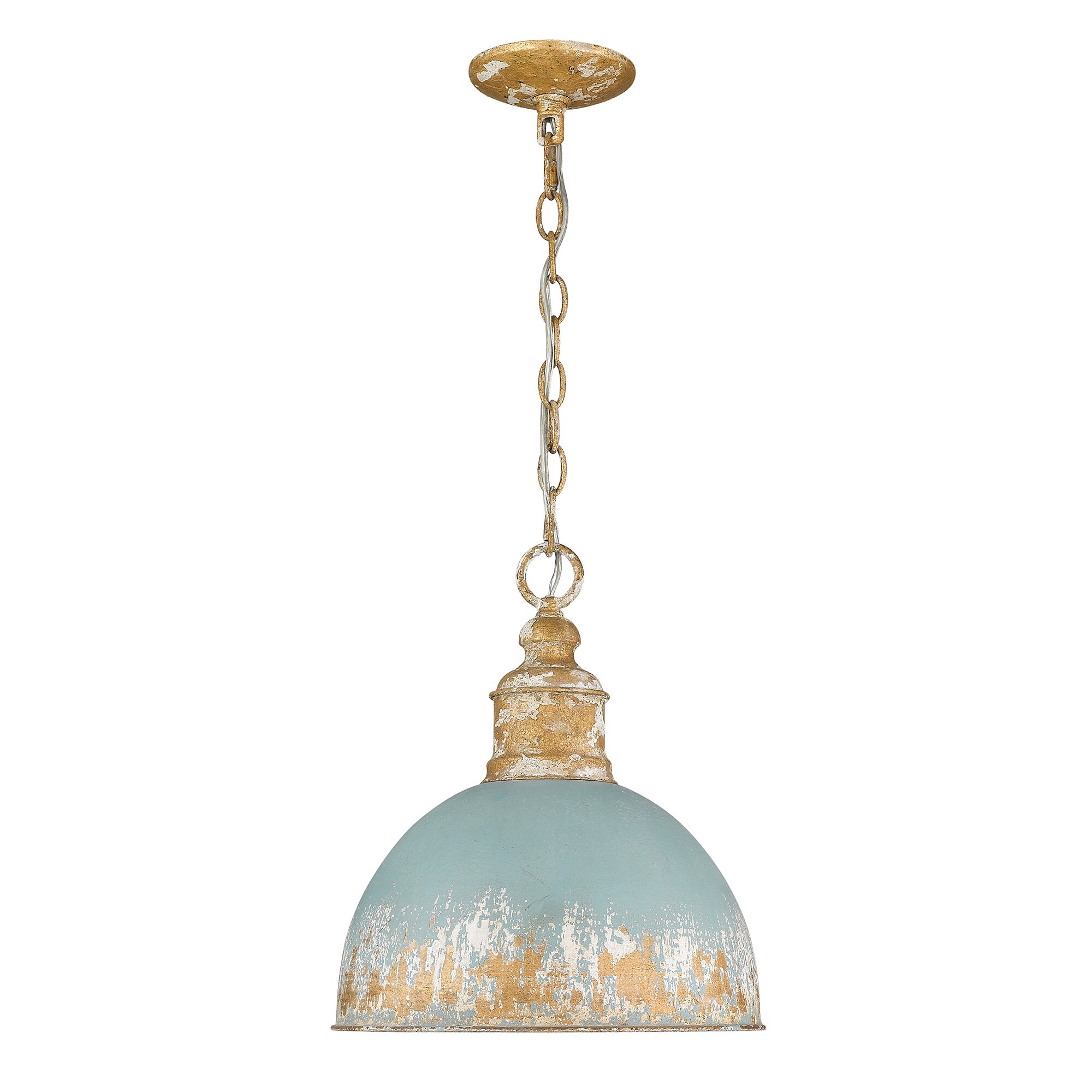 Golden Lighting 0809-M VG-TEAL Pendant-Lights - View #2