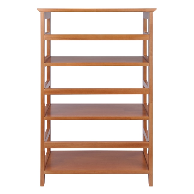 Winsome Wood Studio Honey Wood 3-Shelf Bookcase (26-in W x 42-in H x 12 ...