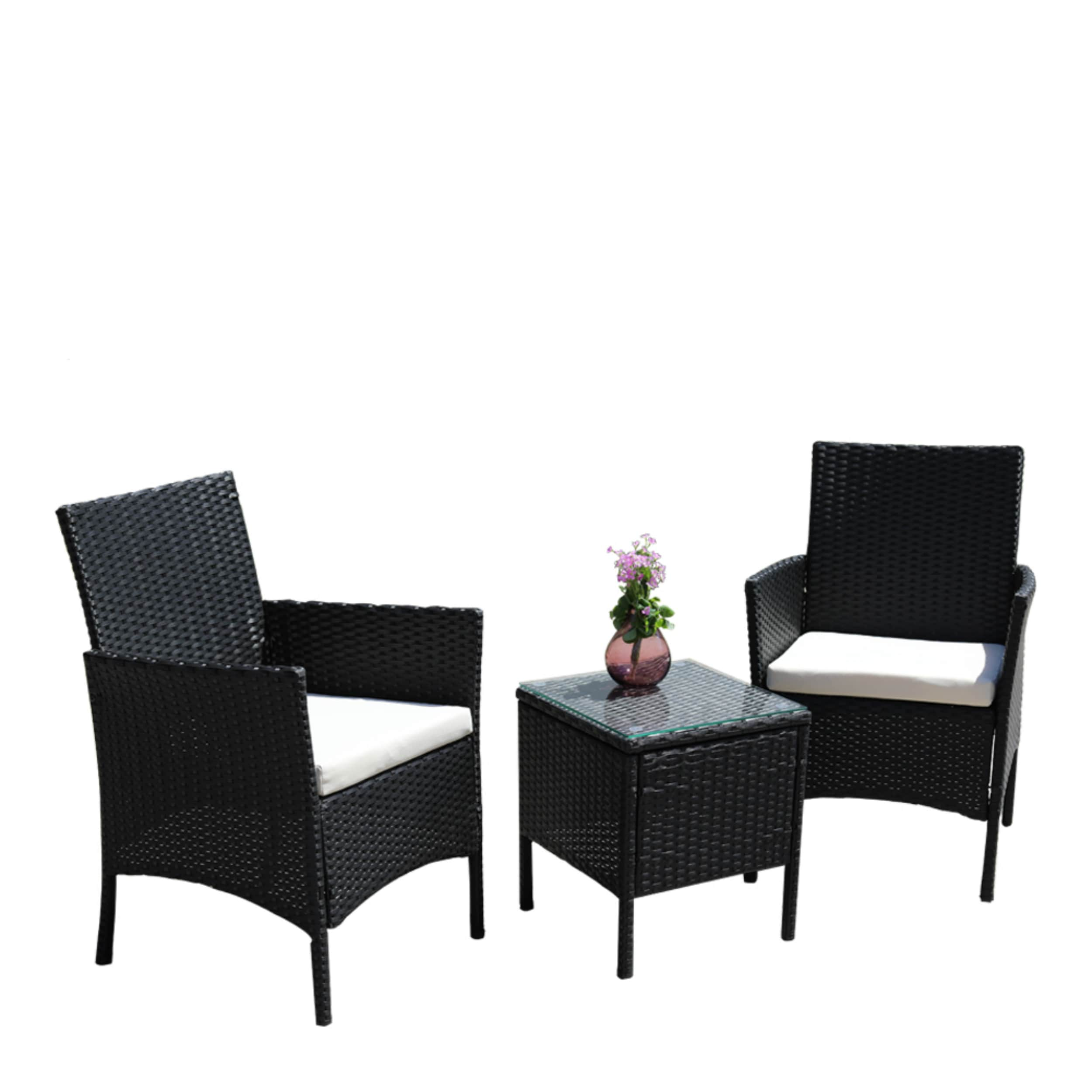 3pc rattan patio set