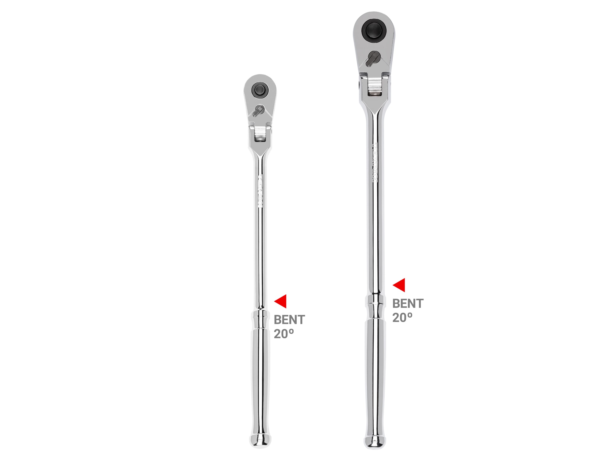 TEKTON SRH99303 2 -Piece 90 -Tooth 3/8-in 1/2-in Drive Full polish Handle Flexible Head Ratchet Set