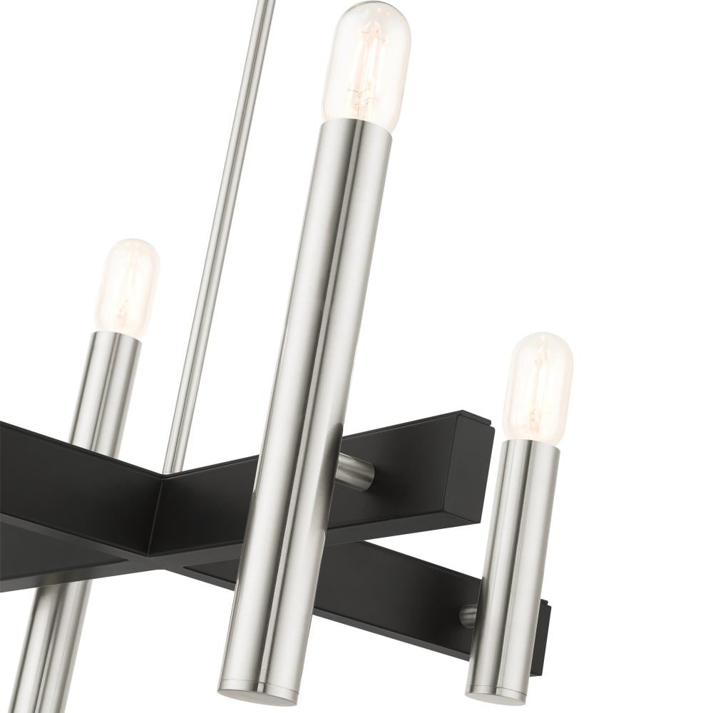 Scandinavian Skyline 4-Light Brushed Nickel Candle Chandelier