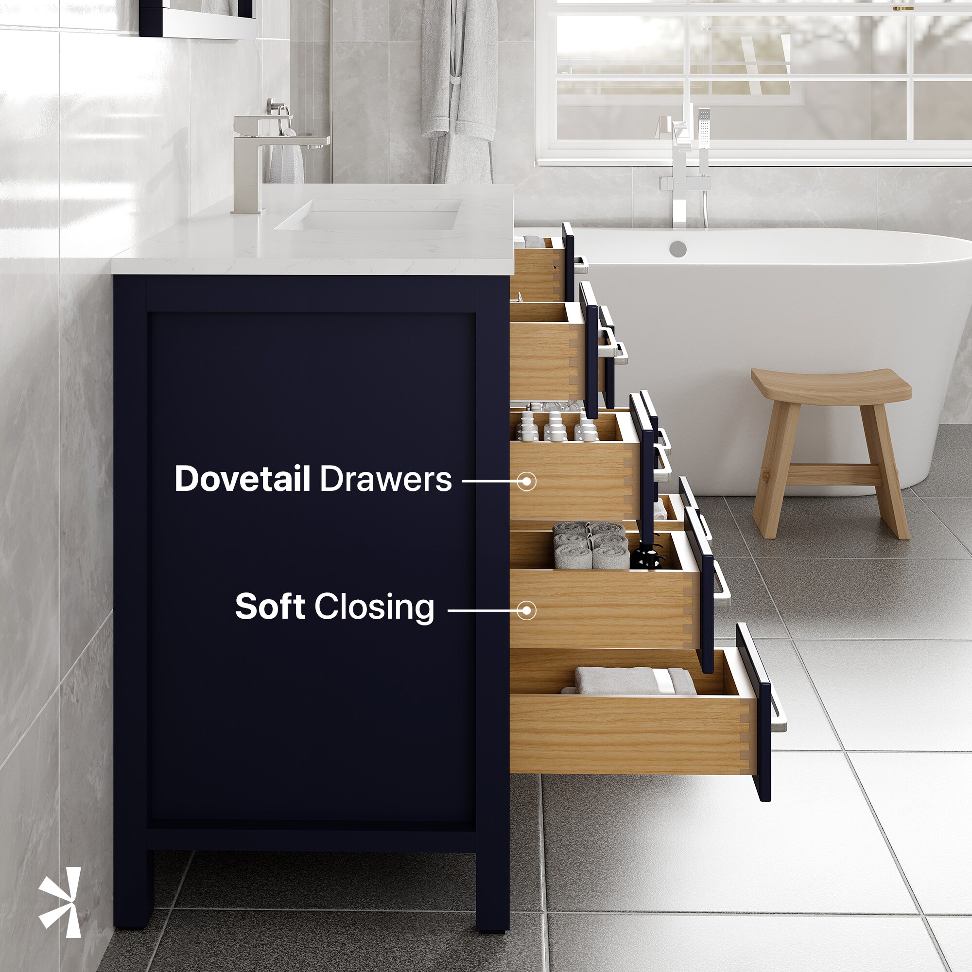 Eviva TVN414-42X18BLU-Q Bath-Vanity-Combo - View #8