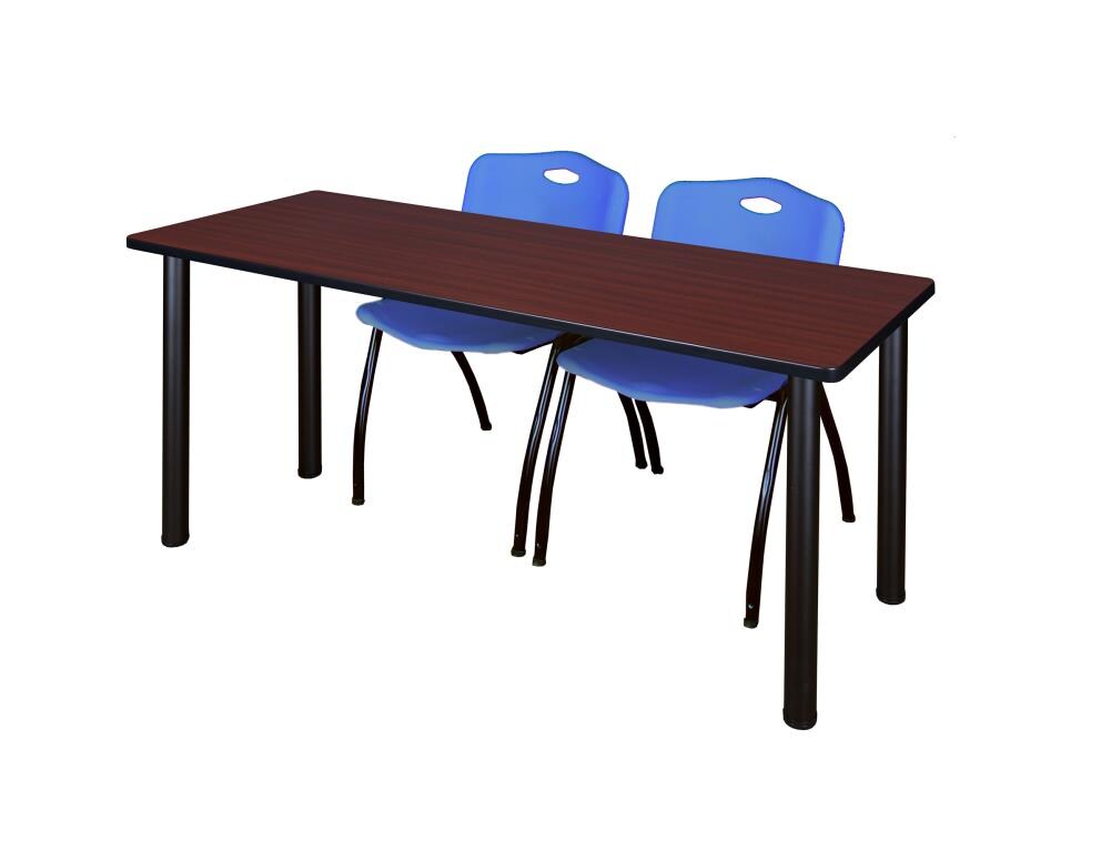 Regency MT6624MHBPBK47BE Training Brown 4-Person Training Table (66-in W x 29-in H)