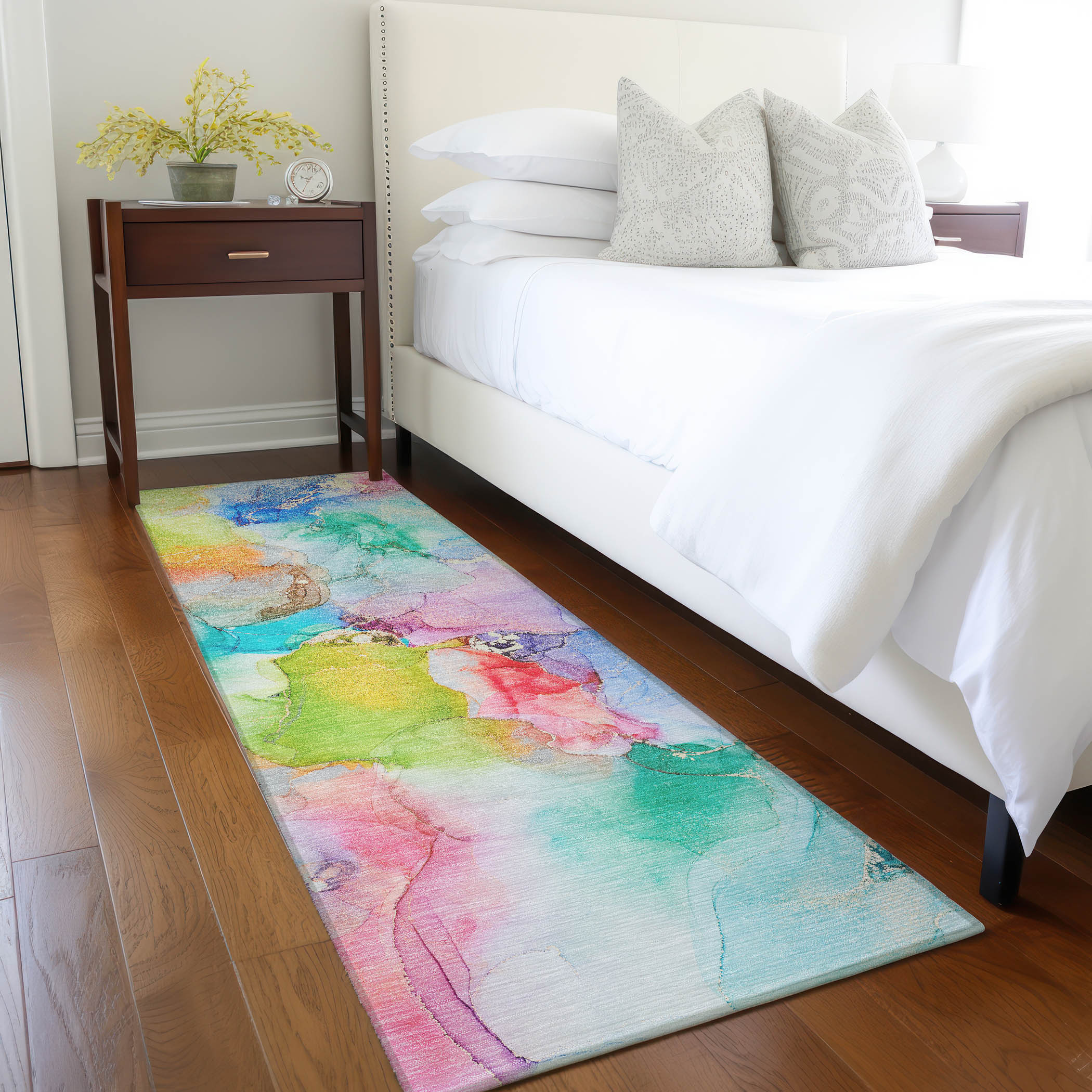 Addison Rugs ACN526BU2X8 Chantille ACN526BU 2 x 7 (ft) Polyester Blue Rectangular Indoor/Outdoor Abstract Machine washable Area rug