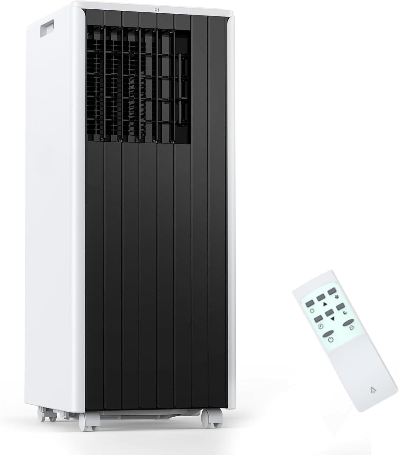 Qeetex BBJ-PHO107LPIZ1 8000 BTU Portable Air Conditioner White Top with Remote Control Dehumidifier Fan and Sleep Modes for Rooms up to 350 Sq Ft