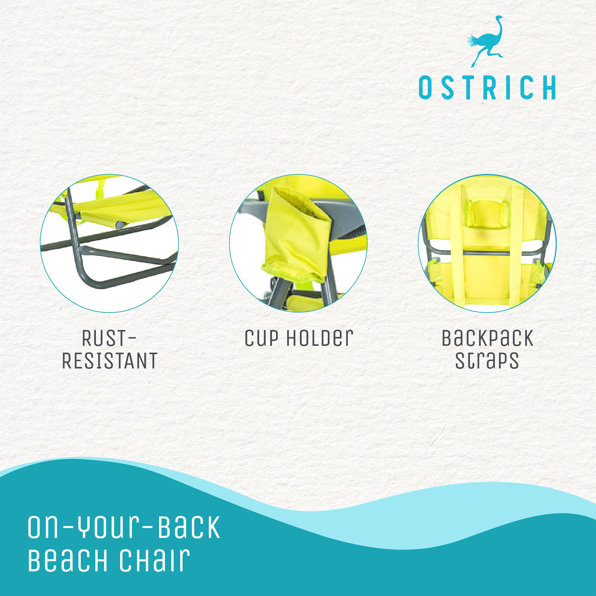 Ostrich 3 X OYB-1003G Beach-Camping-Chairs - View #3