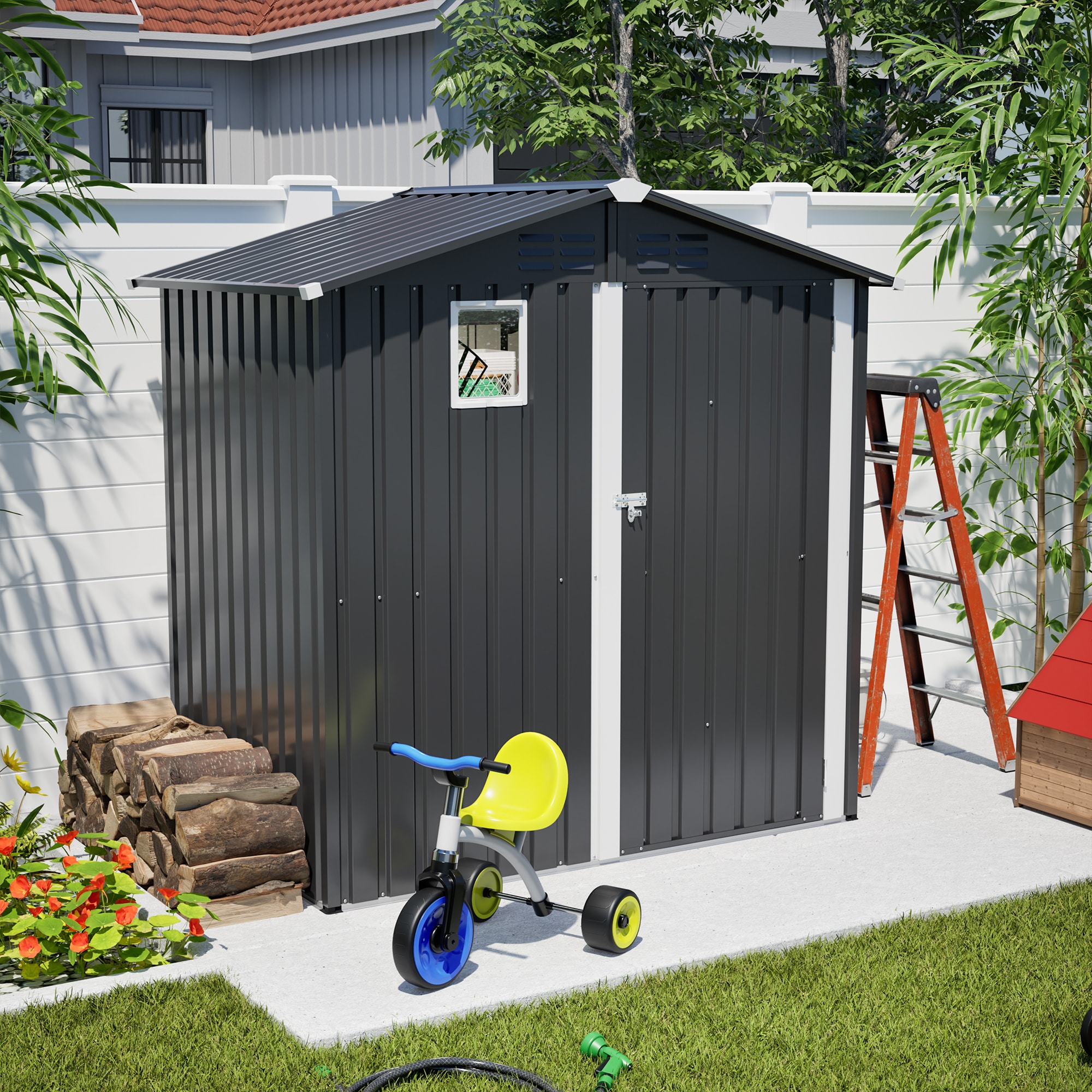 Wooakway FXLS0601-511B011 Metal-Storage-Buildings-Sheds - View #3