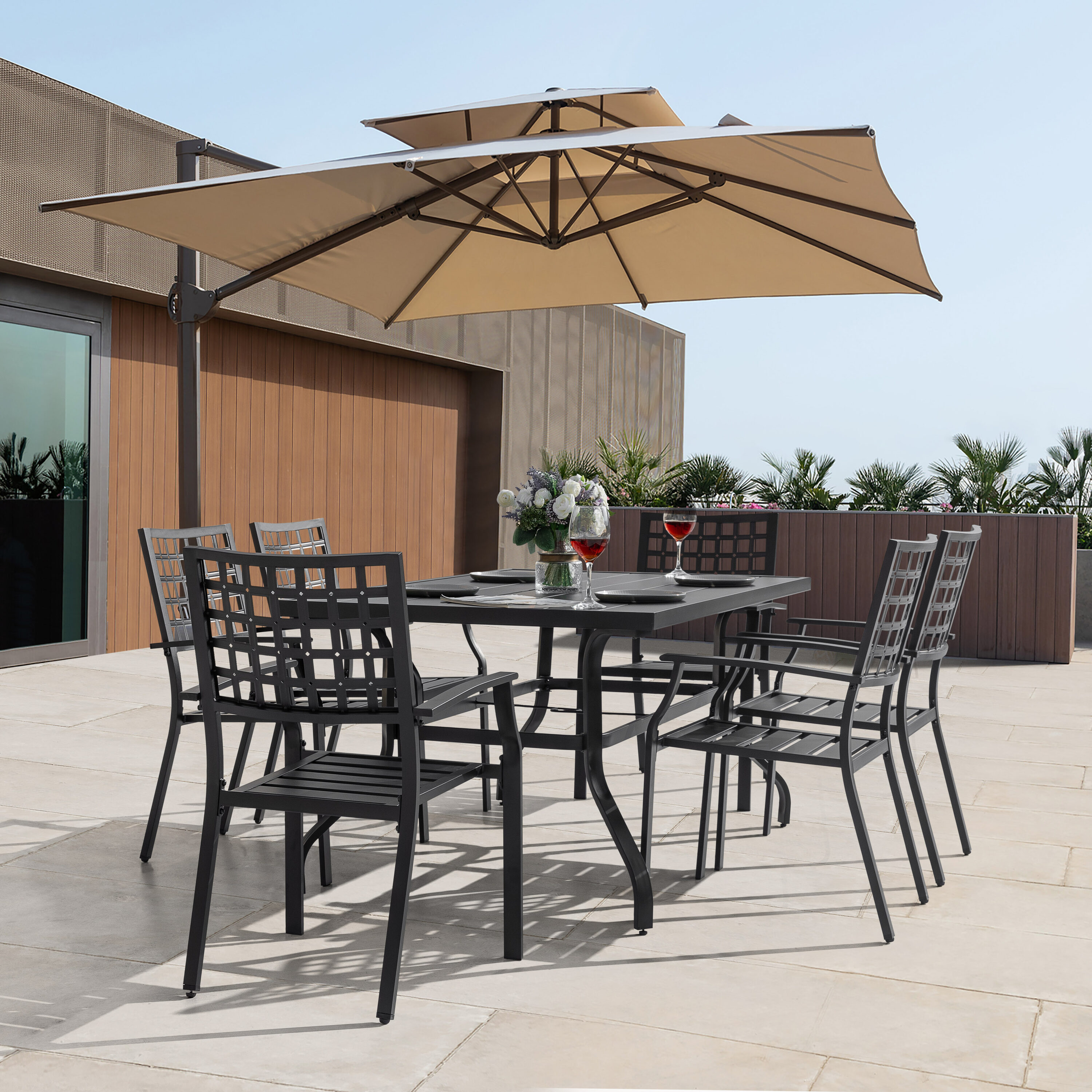 Nuu Garden SD1342-T3BK Patio-Dining-Sets - View #3
