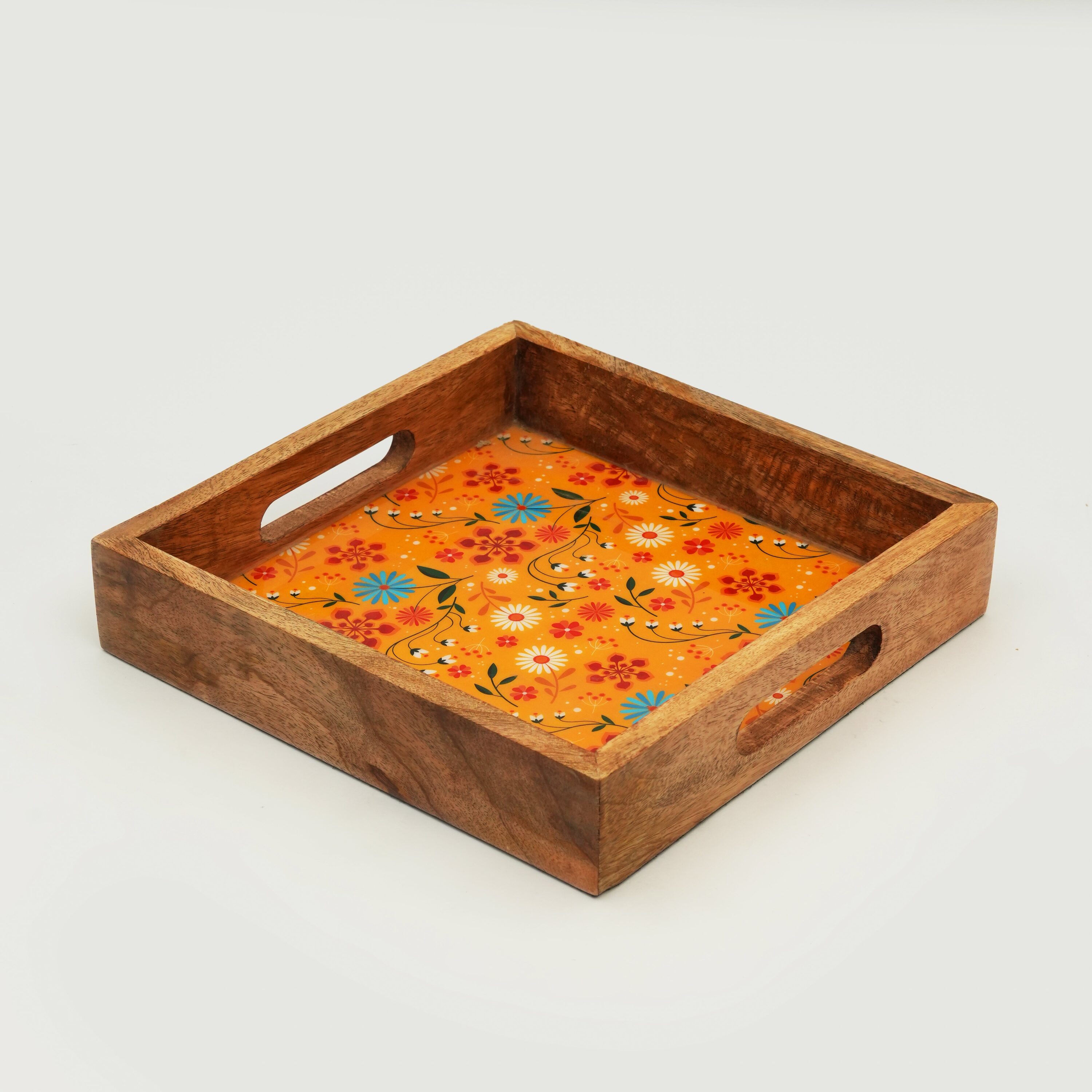 Mela Artisans  Sunburst Bloom Inlay Tray