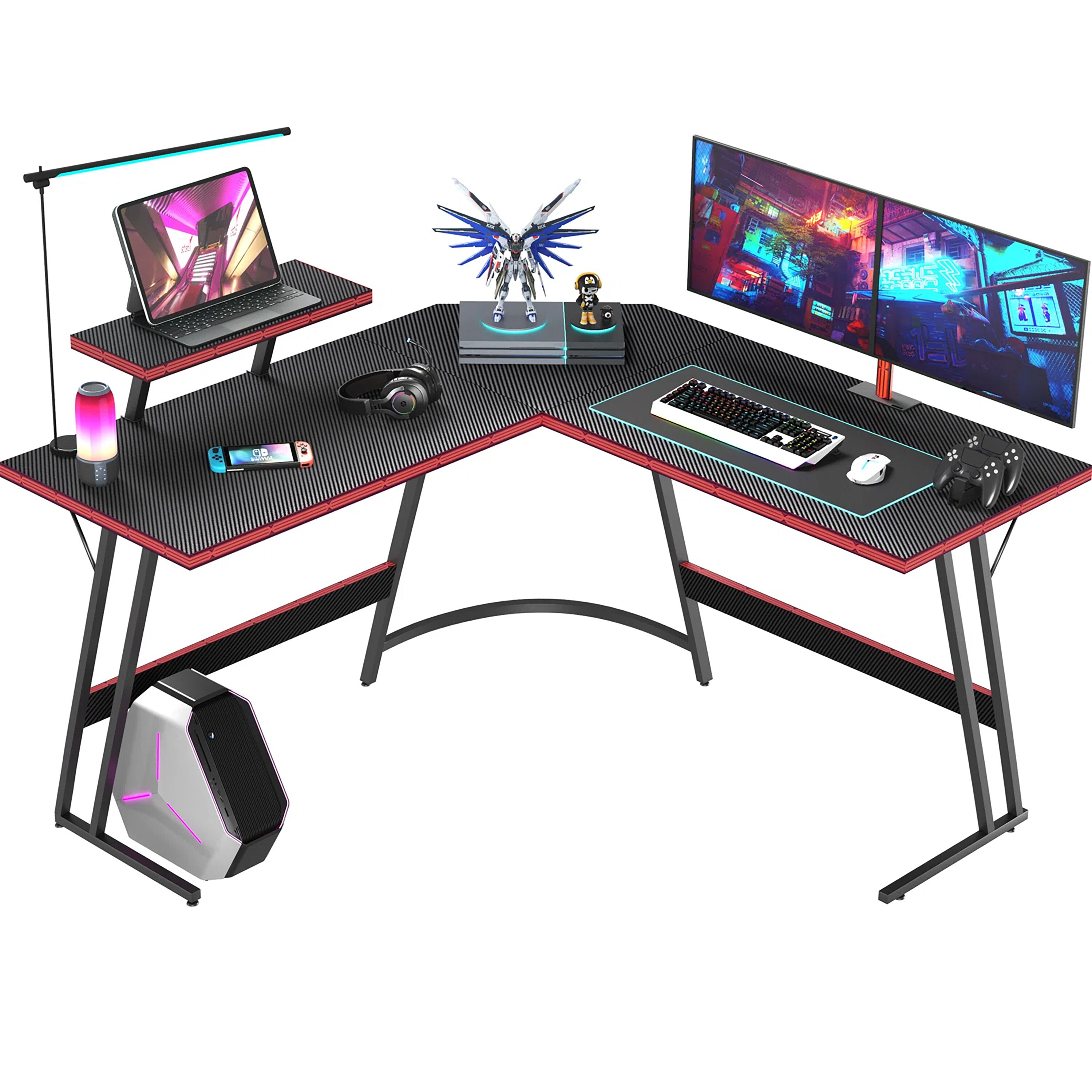 Vineego 51-in Black Modern/Contemporary Gaming Desk in the Desks