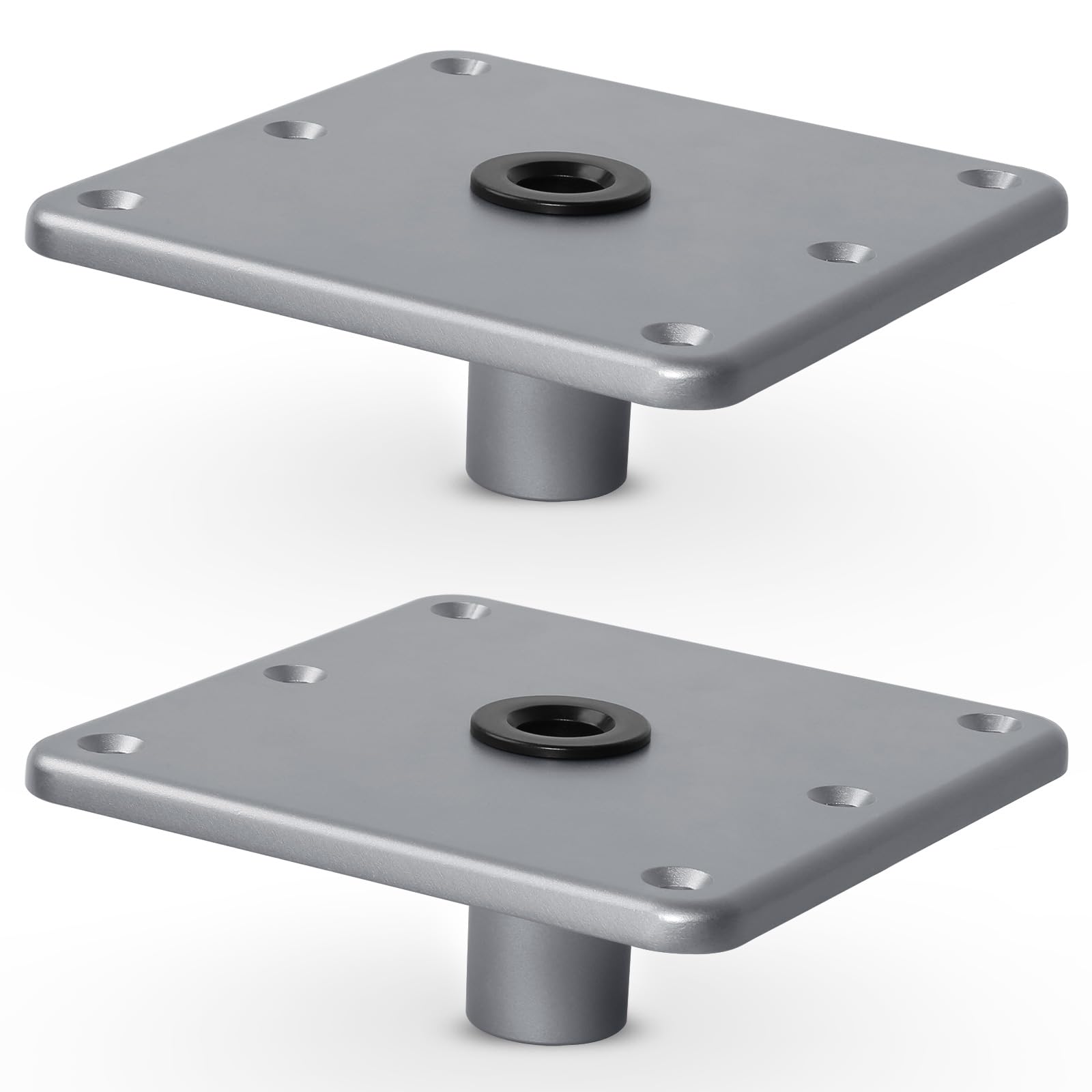 Phewnyzo  Aluminum Boat Seat Base 7 x 7 Inch Heavy Duty Pedestal with 3/4 Inch Pin Post Socket for Secure Marine Seat Mounting