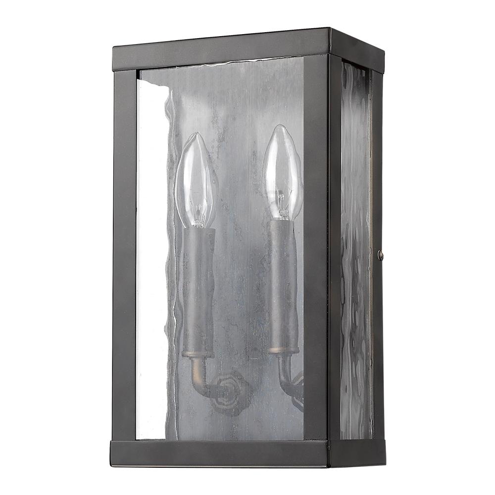 Acclaim Lighting 1520ORB Charleston 2 -Light 12-in H Oil-rubbed Bronze Hardwired Outdoor Wall Light