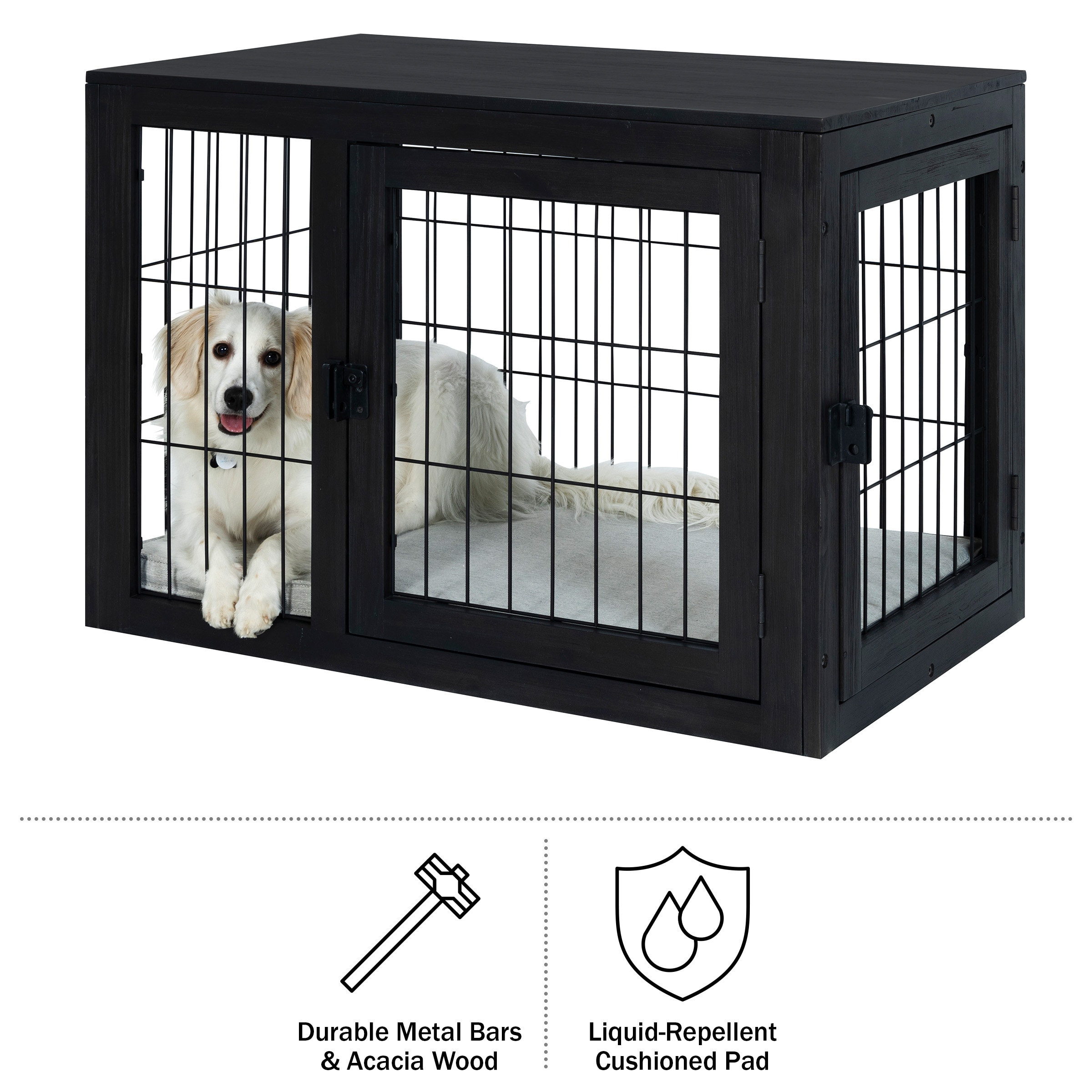 PETMAKER Any Pet Wood Dog Crate Indoor 3 ft L x 1.919 ft W x 2.198 ft H PET6306 at Lowes