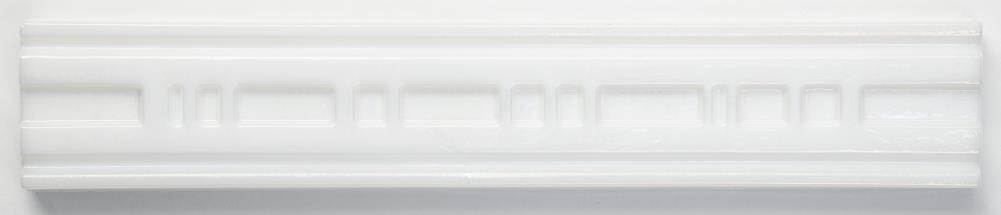 Oceanside Glass & Tile 145806 Fire and Form 5-Pack Alabaster White Iridescent 1-1/2-in x 8-in Glass Listello Tile (0.4166-sq. ft/ Box Only)