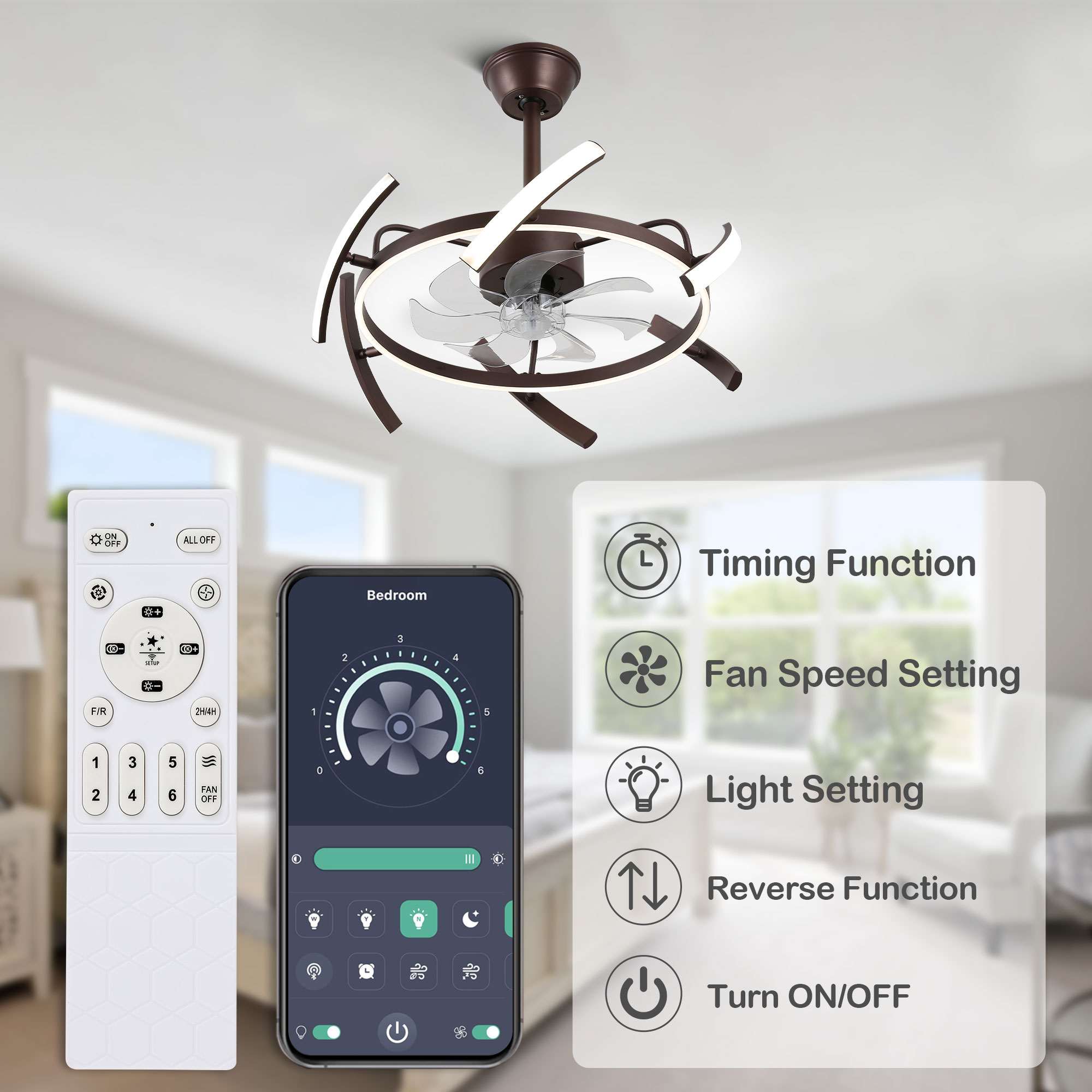Bella Depot DCFS2403-K Ceiling-Fans - View #5