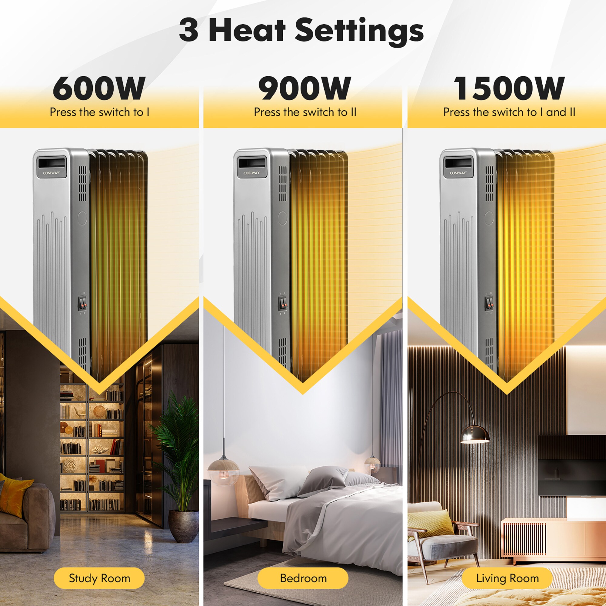 Goplus EP25438US-BK Portable-Electric-Heat - View #3